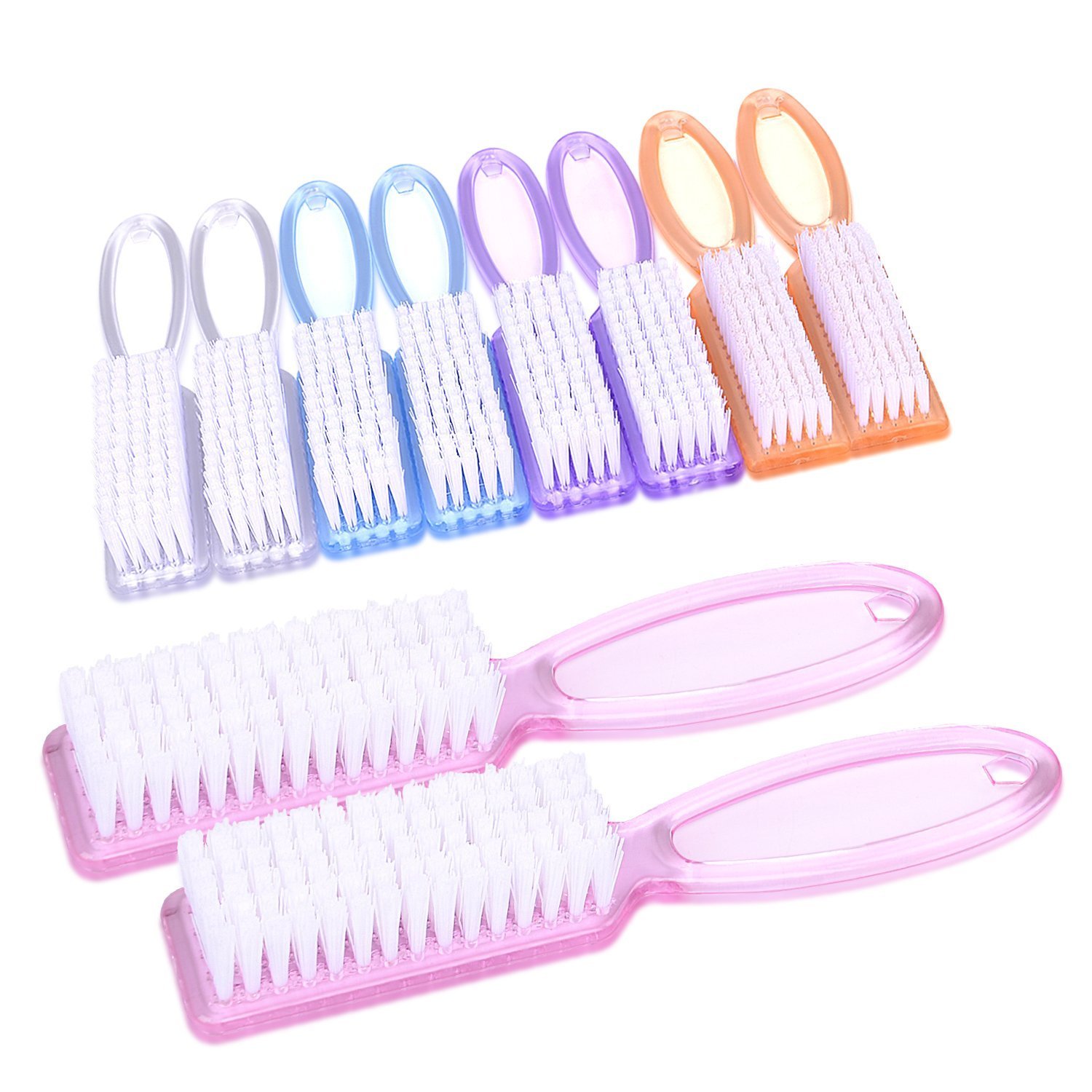 Yesker 10-Pack Handle Nail Cleaning Brush - Durable Hand Scrub Brush for Kitchen, Bathroom & Household Cleaning (Great for Dishes, Sinks & Tough Stains)