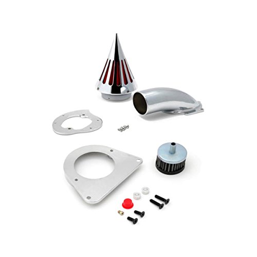 Krator Chrome Spike Air Cleaner Intake Filter for 1995-2024 Kawasaki Vulcan 800 Classic VN800 - High Performance Motorcycle Air Filter Replacement - Perfect for Cruiser Bike Upgrades & Off-Road Riding