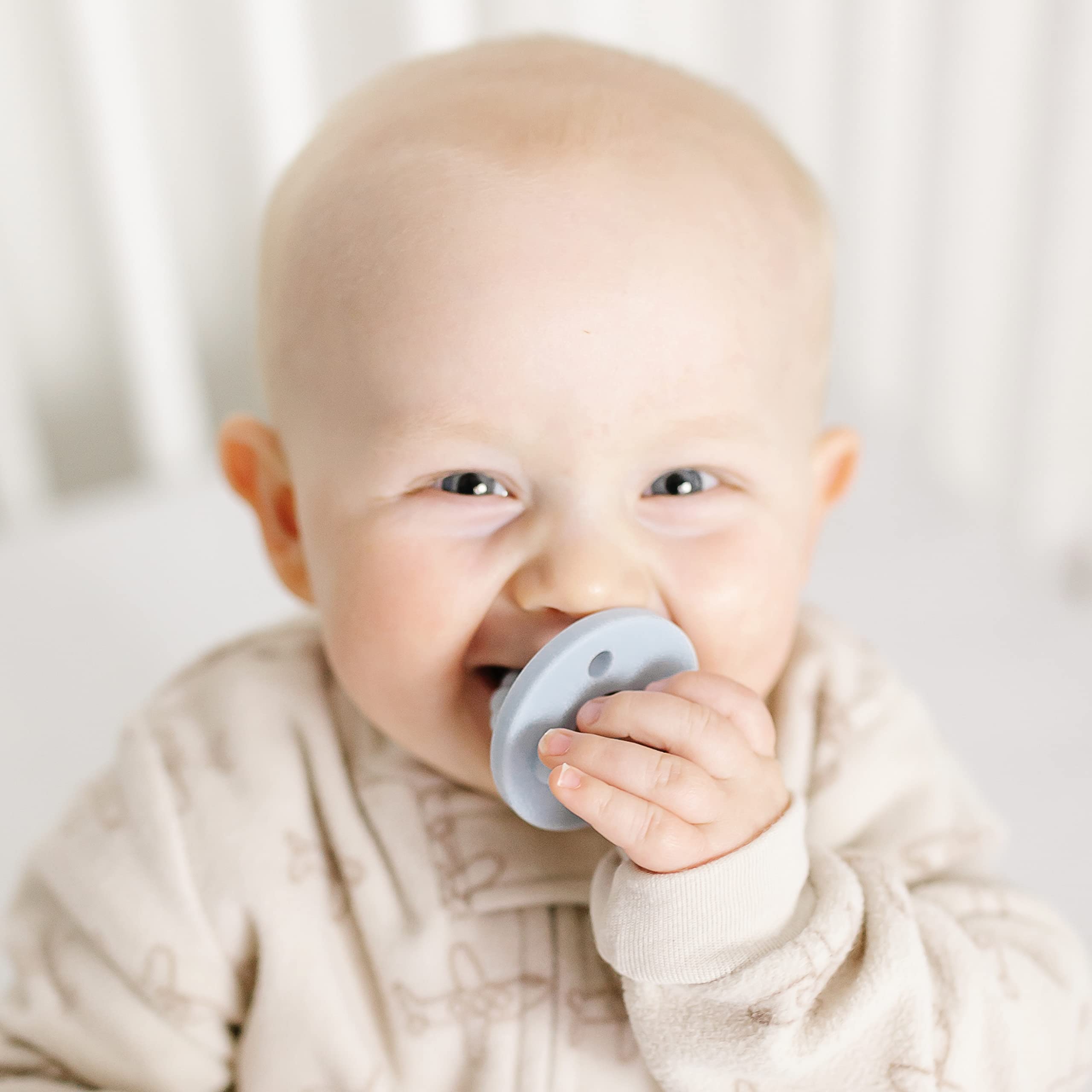 Ryan and Rose Cutie Bit Teether - Soothing Baby Teething Toy for Infants & Toddlers (Blue) | Perfect for On-the-Go Relief & Gentle Gum Massage