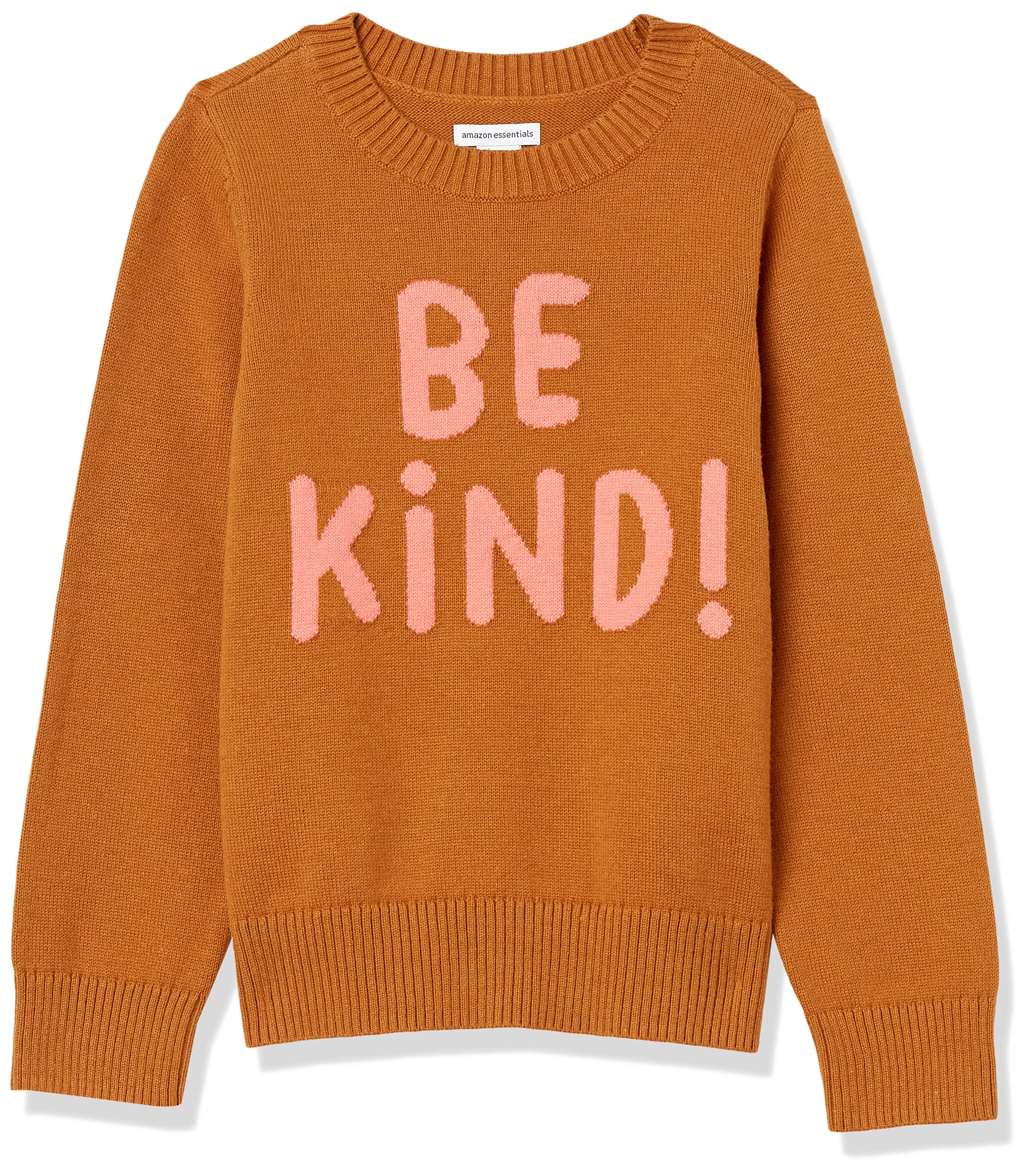 Amazon Essentials Girls' & Toddlers' Pullover Crewneck Sweater - Soft & Cozy Knit Sweater for Kids - Perfect for School, Playdates & Family Outings