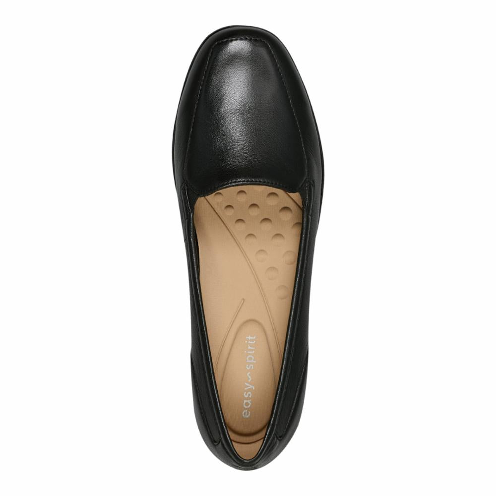 Easy Spirit Women's Devitt Black M Slip-On Loafers - Comfortable Casual Shoes for Work, Travel & Everyday Wear