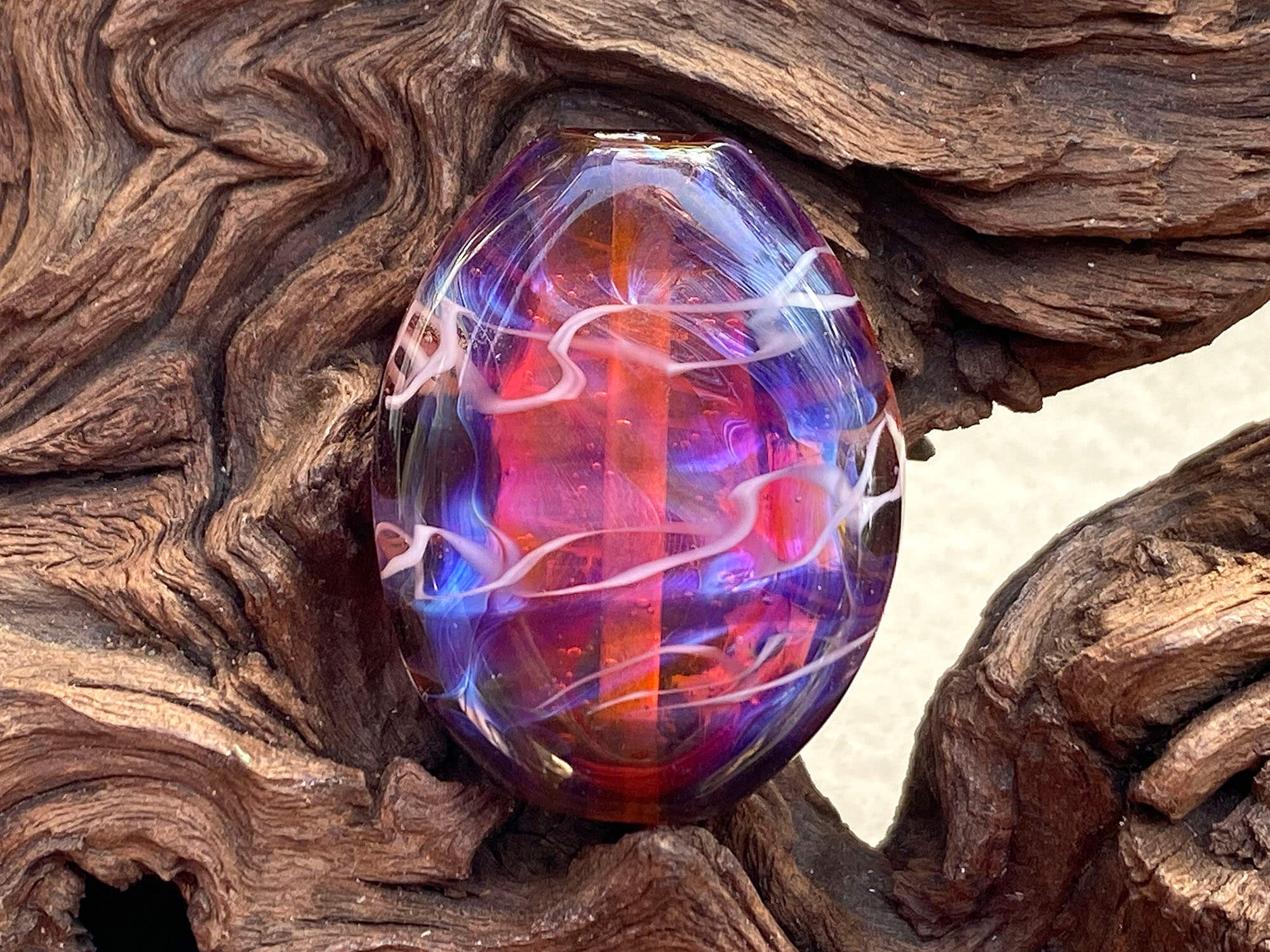 Vivid Purple Pink Lampwork Glass Focal Bead for Jewelry Making - Handmade SRA Bead for Necklaces, Bracelets & DIY Crafts - Perfect for Boho, Wedding & Statement Jewelry Designs