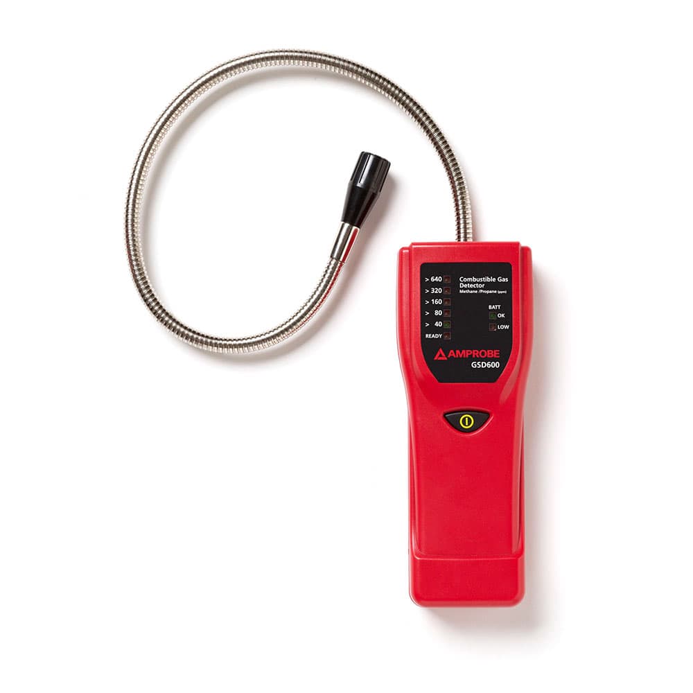 Amprobe 3311832 GSD600 Portable Gas Leak Detector with Flexible Probe - Methane & Propane Detection for Home Safety & HVAC Maintenance