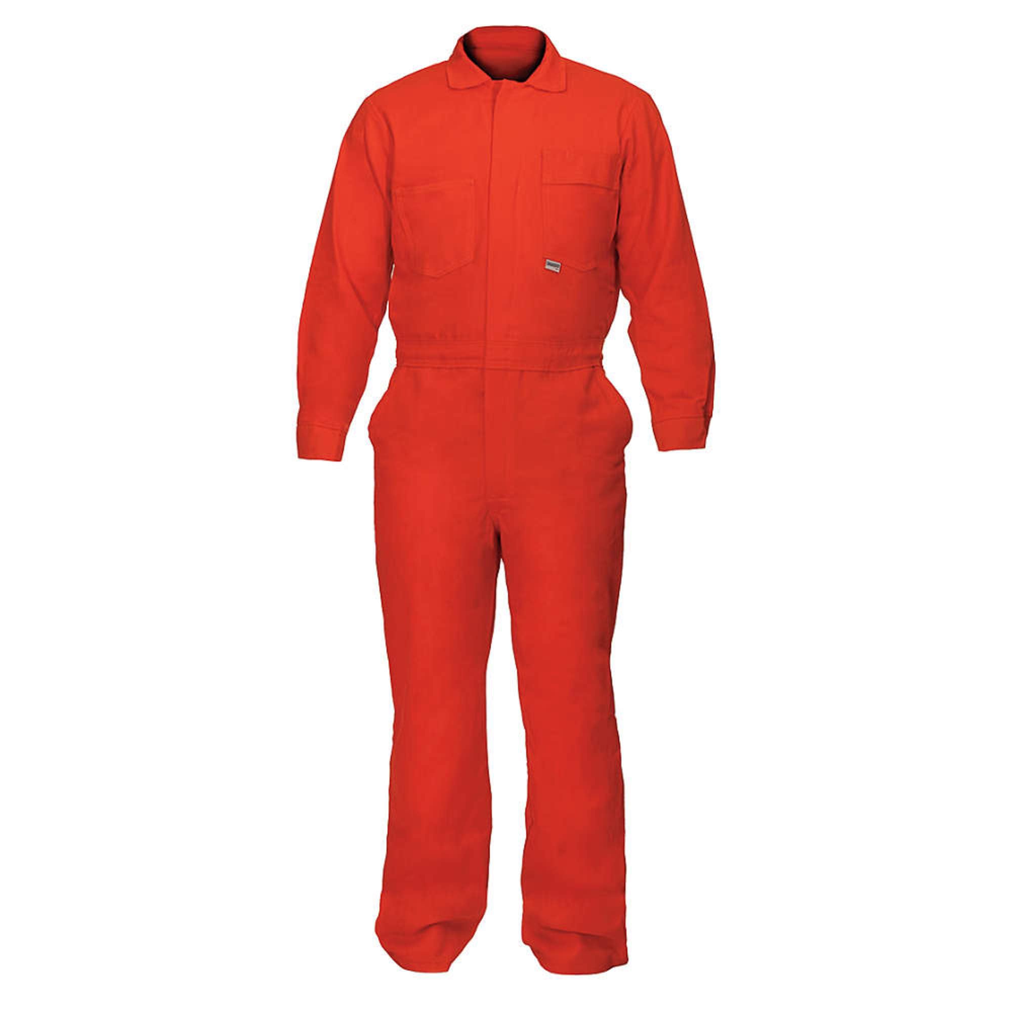 Chicago Flame-Resistant Coverall - OSHA Compliant Workwear for Welding & Industrial Safety (Orange, High Visibility) - Perfect for Construction, Oil Rig & Hazardous Work Environments