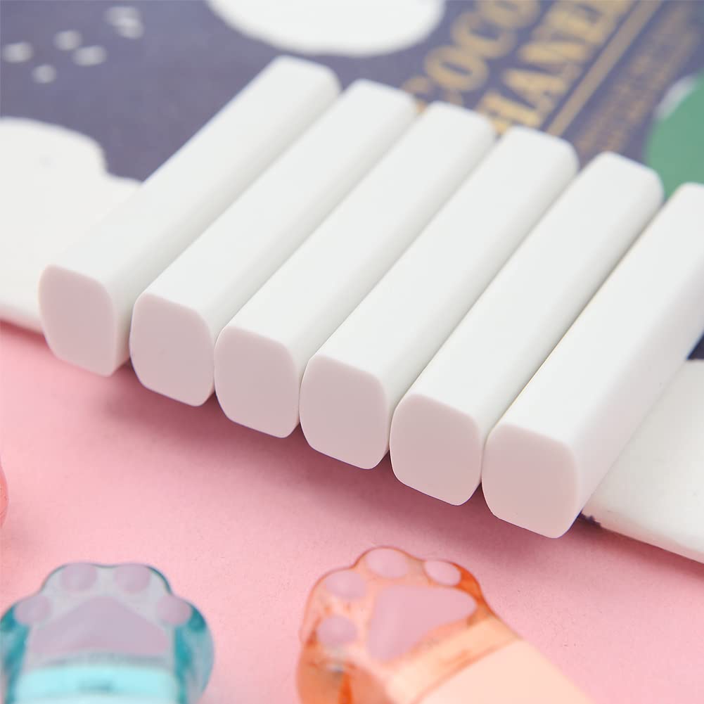 6-Pack Eraser Refills for Mechanical Pencils - Premium Replacement Erasers for Kids, School & Art Supplies - Perfect for Writing, Drawing & Classroom Use