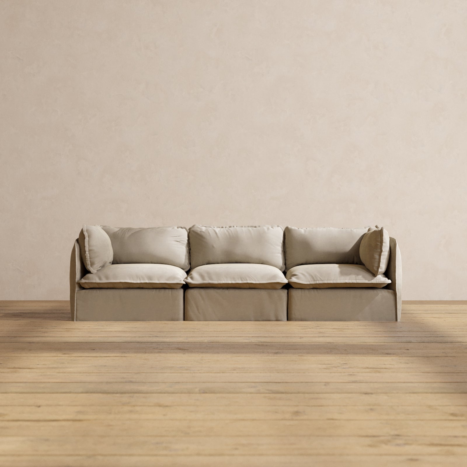 Premium Modular Performance 3-Seater Sofa in Dune Fabric - Comfortable & Durable Sectional Couch for Living Room, Lounge, and Entertainment Spaces