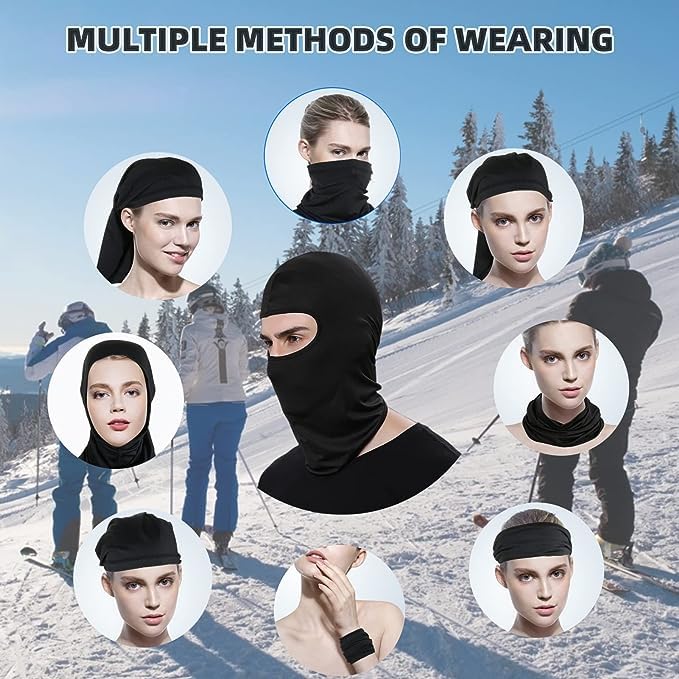 6 Pack Ski Mask Balaclava for Men & Women - Full Face Cover for Winter Sports, Sun Protection & Outdoor Activities - Cold Weather Gear for Skiing, Snowboarding & Hiking