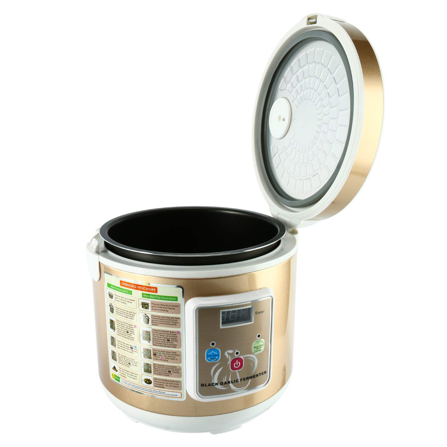 5L Black Garlic Fermenter - Automatic Intelligent Control Multi-Clove Fermentation Machine for DIY Black Garlic Making | Perfect for Home Kitchens, Restaurants & Healthy Food Enthusiasts