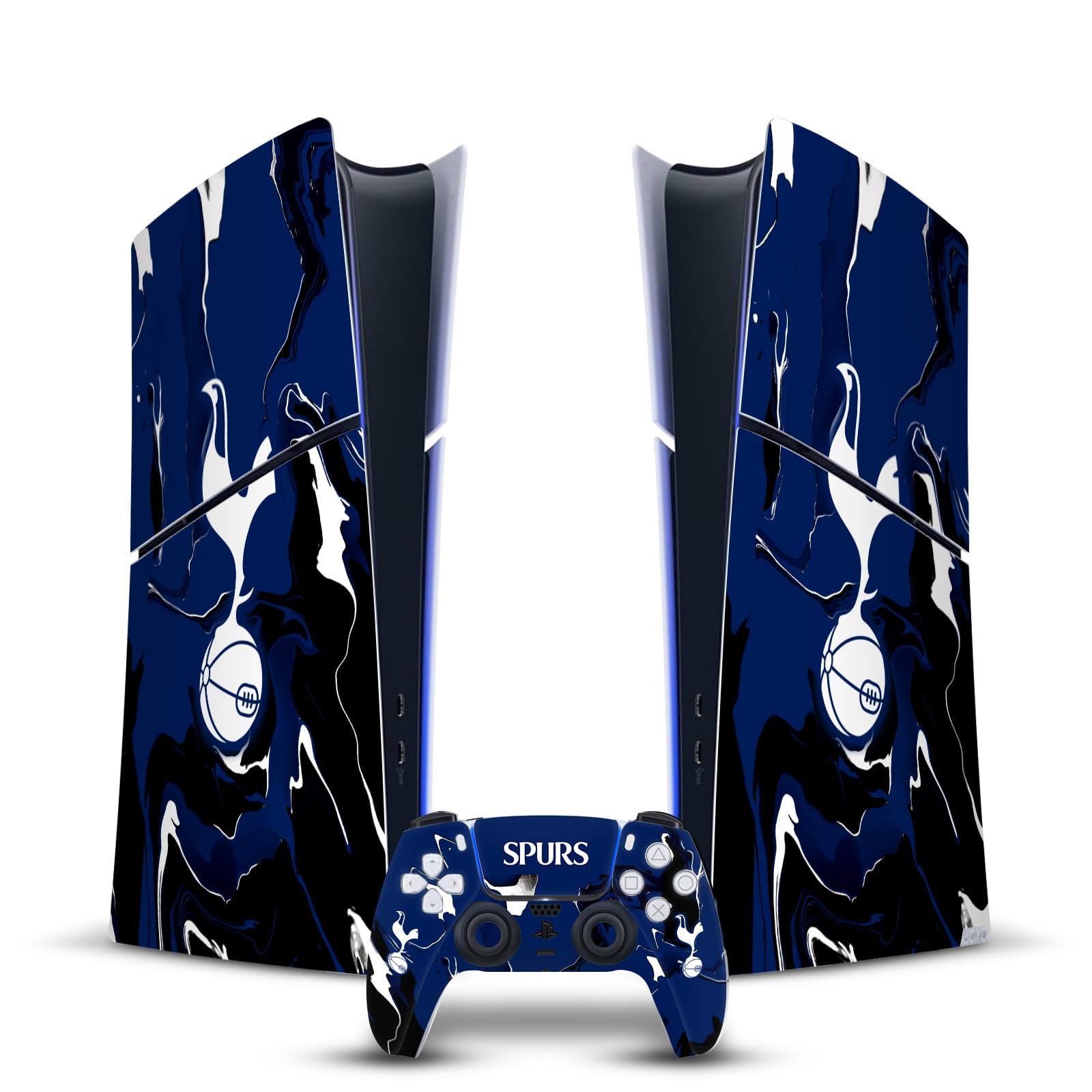 Official Tottenham Hotspur F.C. Marble Logo Vinyl Gaming Skin Sticker - Compatible with PlayStation 5 PS5 Slim & Digital Edition Console & DualSense Controller - Perfect for Gamers & Football Fans Decor