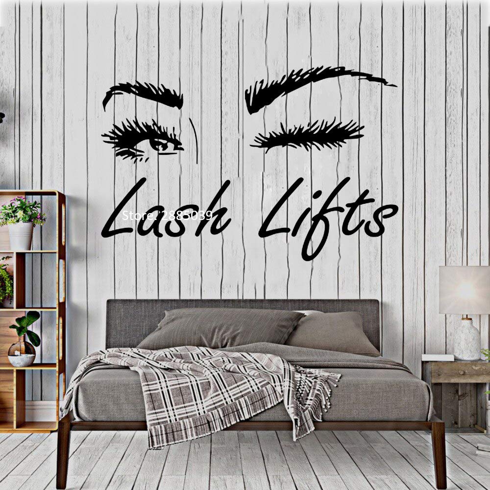 DIY Self-Adhesive Eyelash Wall Decals - Beauty Salon Style Vinyl Stickers for Women, Home & Salon Decor, Easy Peel & Stick Murals