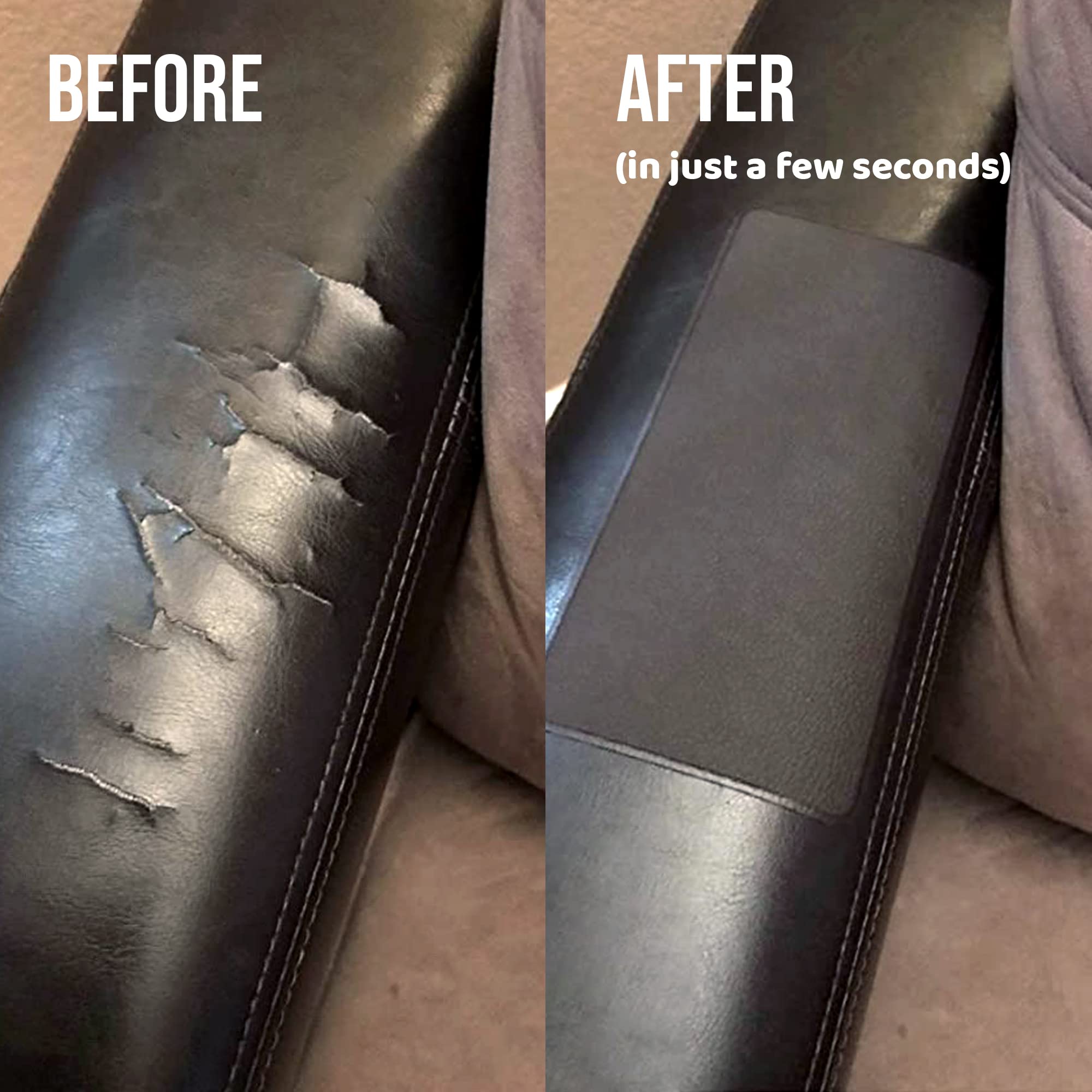 Brown MastaPlasta Self-Adhesive Suede Repair Patches - Fix Scratches & Tears on Furniture, Shoes & Bags - Easy DIY Leather & Fabric Repair Solution