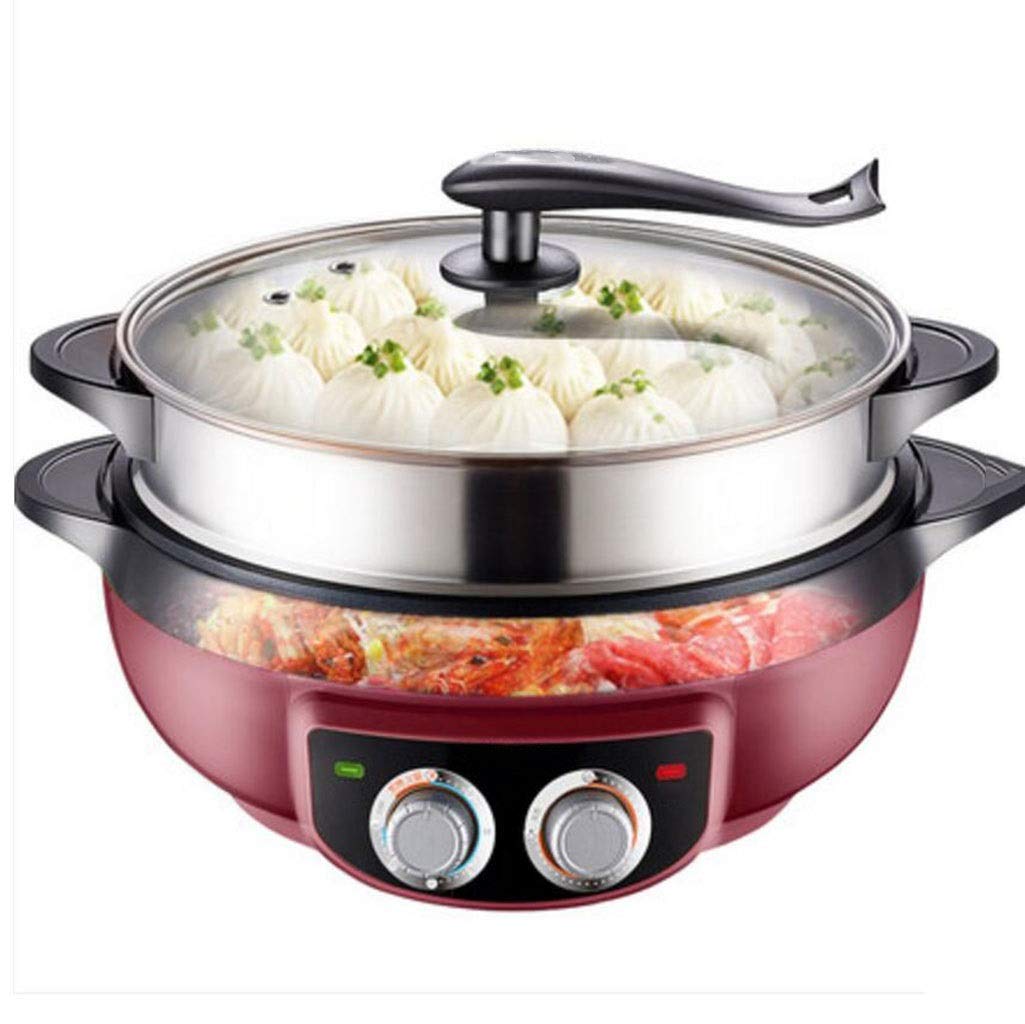 6L Large Capacity Electric Wok - Multi-Layer Non-Stick Electric Hot Pot with Adjustable Temperature for Home & Restaurant Use | Perfect for Stir-Frying, Boiling, Steaming & More | Ideal Kitchen Cookware for Family Meals & Commercial Cooking