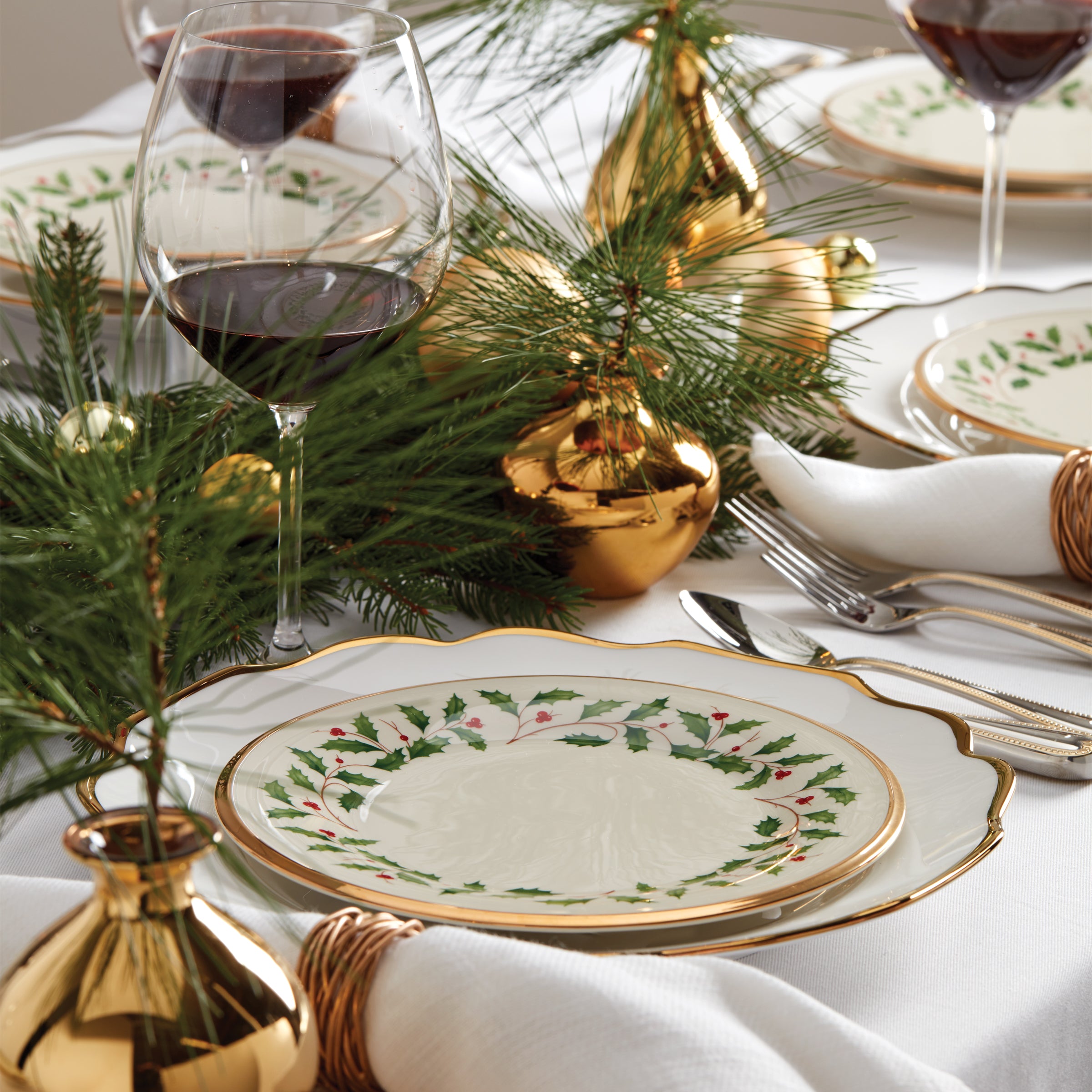 Elegant Holiday Salad Plates - 12-Piece Set for Christmas, Thanksgiving & Dinner Parties - Durable Porcelain Appetizer Dishes for Festive Gatherings & Family Meals