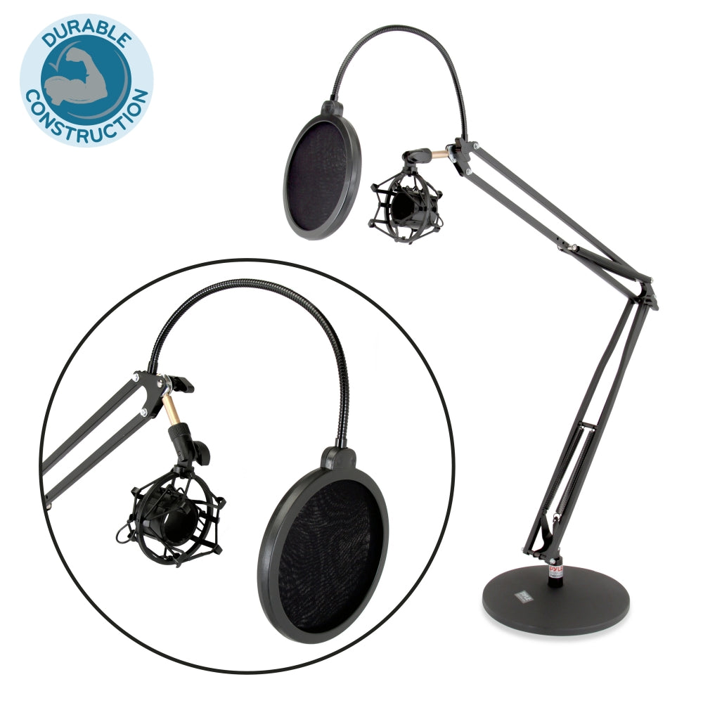 Professional Desktop Suspension Microphone Boom Stand with Adjustable Arm - Perfect for Podcasting, Streaming, Gaming & Home Studio Recording