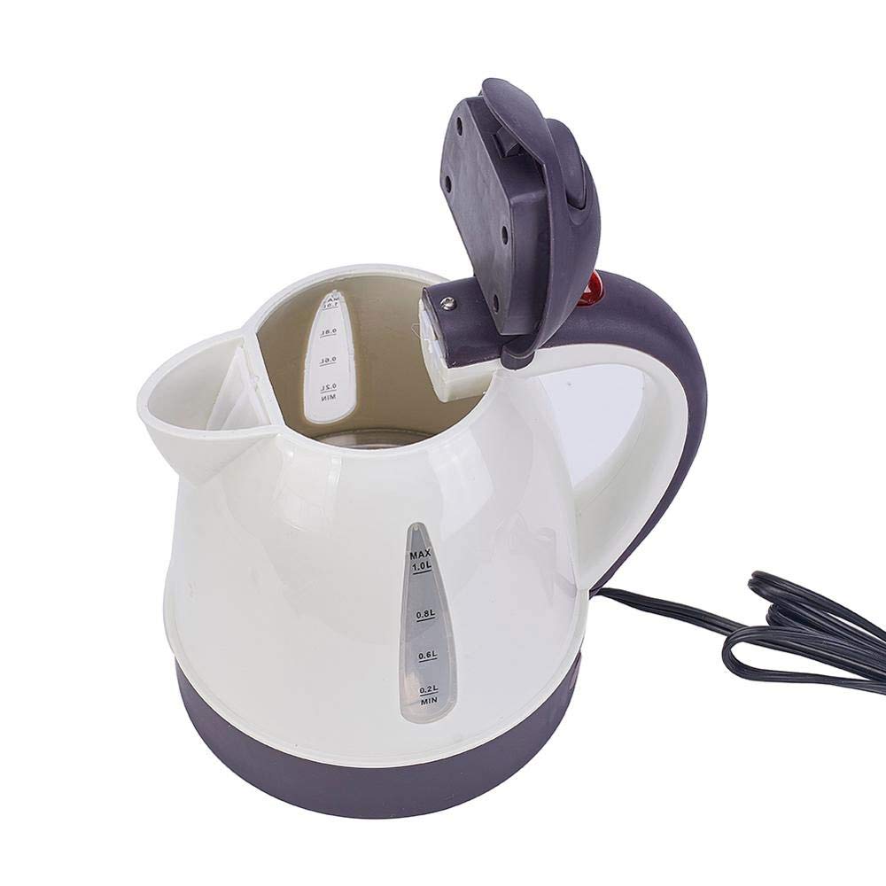 12V Car Electric Kettle - Portable Travel Kettle for Road Trips with Auto Shut Off - Heats Water Fast for Tea, Coffee & Instant Meals - Perfect for Camping, Office & Long Drives