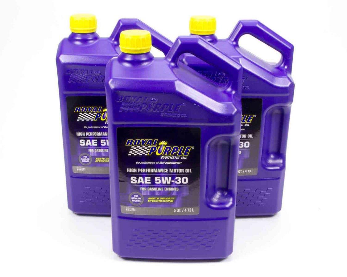 Royal Purple 53530 5W-30 Synthetic Motor Oil - 15 Quart (1 Pack) | High Performance Engine Protection for Cars, Trucks & SUVs | Ideal for Daily Driving, Towing & Extreme Temperatures