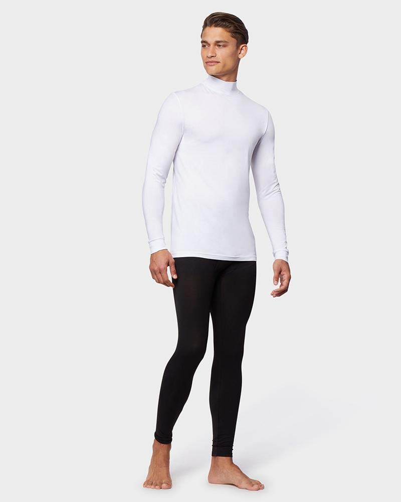 32 Degrees Heat Men's Performance Thermal Lightweight Base Layer Mock Neck Long Sleeve Shirt - Moisture Wicking & Warm for Winter Running, Hiking & Outdoor Activities