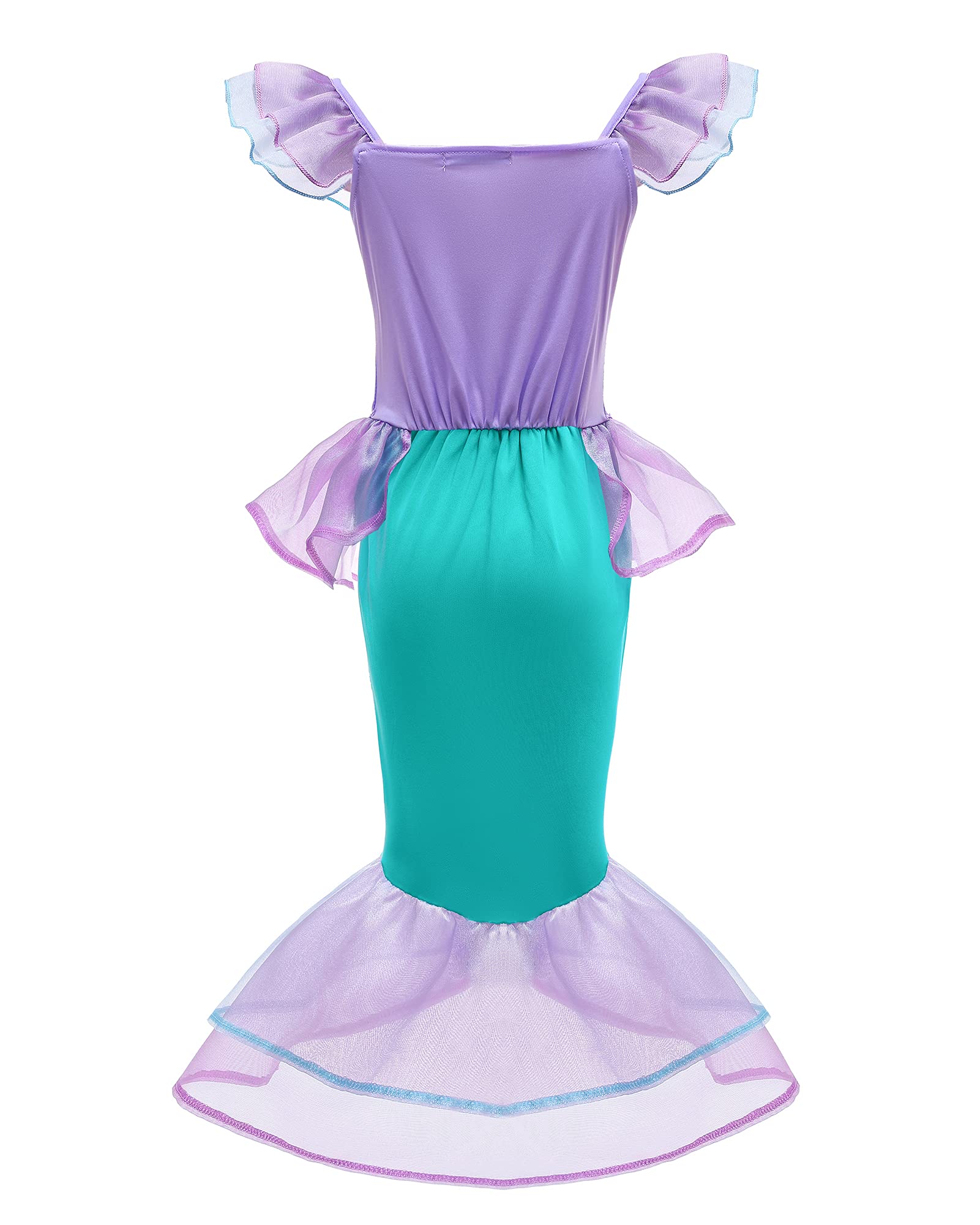 Mermaid Costume for Girls - Sparkly Halloween Princess Dress with Accessories Set | Perfect for Halloween Parties, Dress-Up Play & Underwater Themed Events