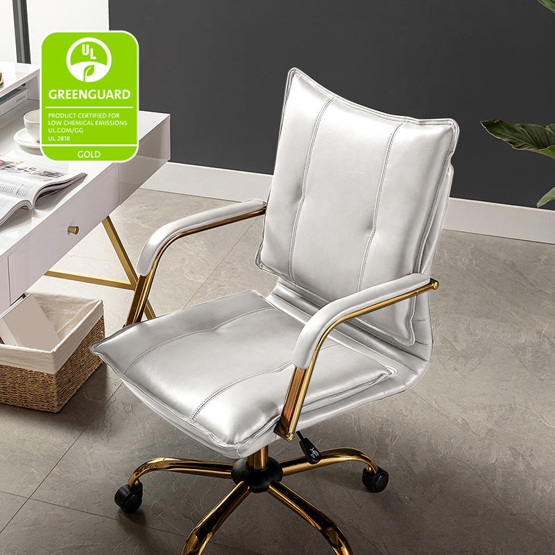 Stylish Michele Vegan Leather Task Accent Chair - Modern Office & Living Room Furniture for Home & Workspace