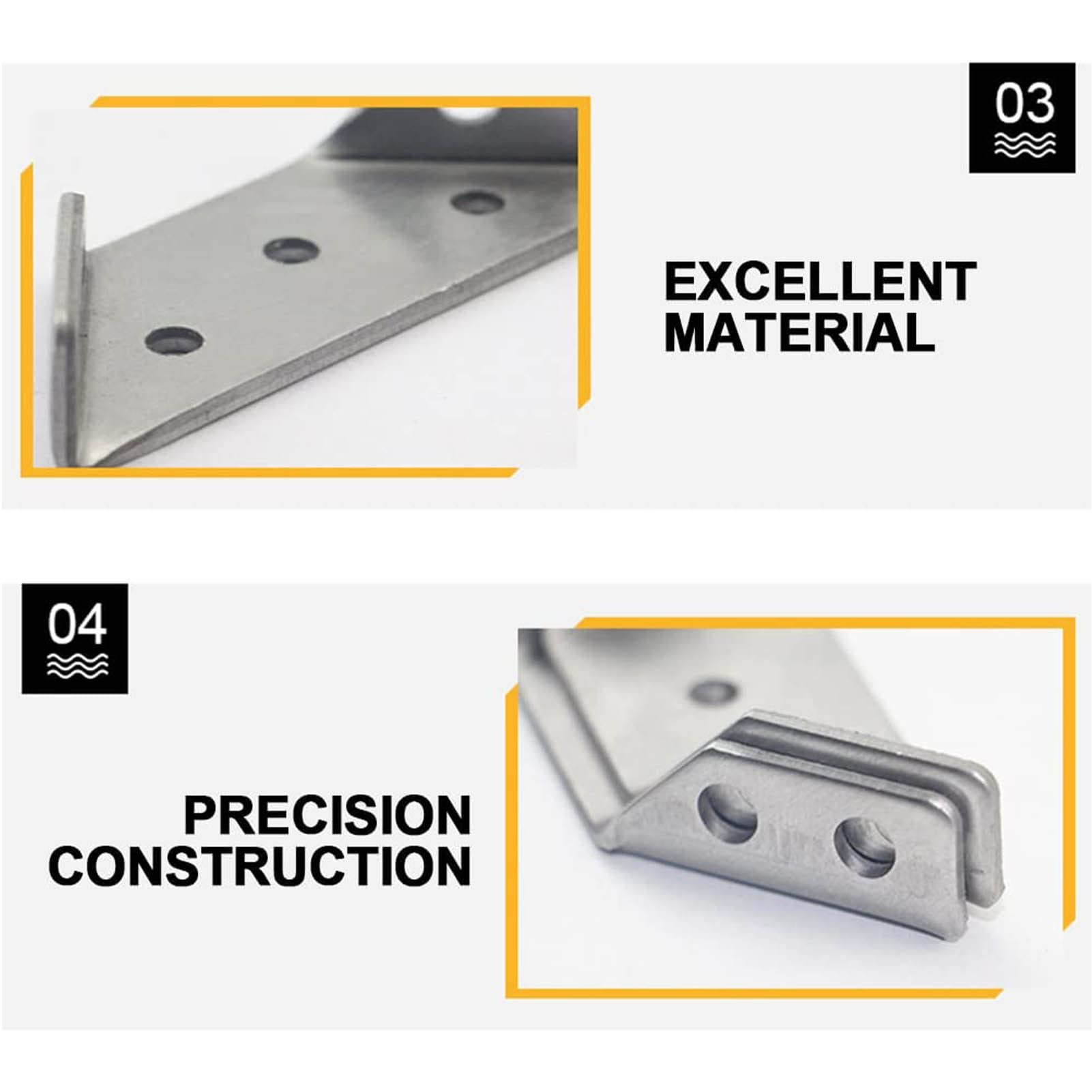 Lecerrot 5 Pack Furniture Corner Brackets, 4 Pieces Trapezoidal Corner Braces with Screws | 2.71x0.5 Inch Structural Support for Windows, Beds, Shelves & DIY Projects – Perfect for Home Improvement and Furniture Assembly