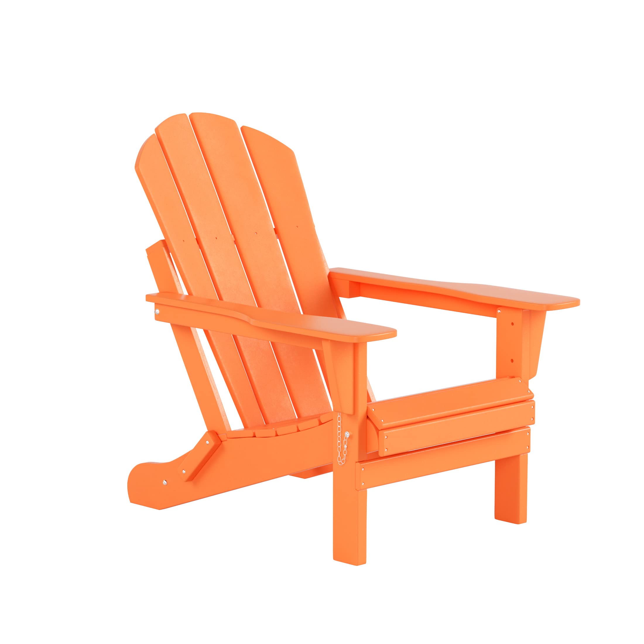 WestinTrends Malibu 2-Piece All-Weather Outdoor Adirondack Chair Set with Side Table - Durable Plastic Patio Furniture for Porch, Deck, Backyard & Garden - Perfect for Relaxing, Sunbathing & Outdoor Entertaining (Orange)