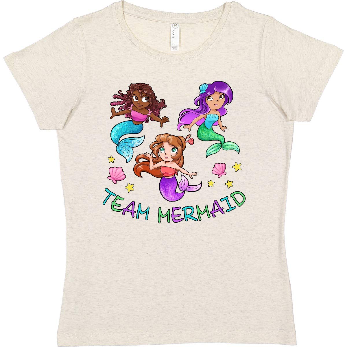 Inktastic Team Mermaid Women's T-Shirt - Soft Cotton Graphic Tee for Mermaid Lovers - Perfect for Beach Days, Pool Parties & Summer Outfits