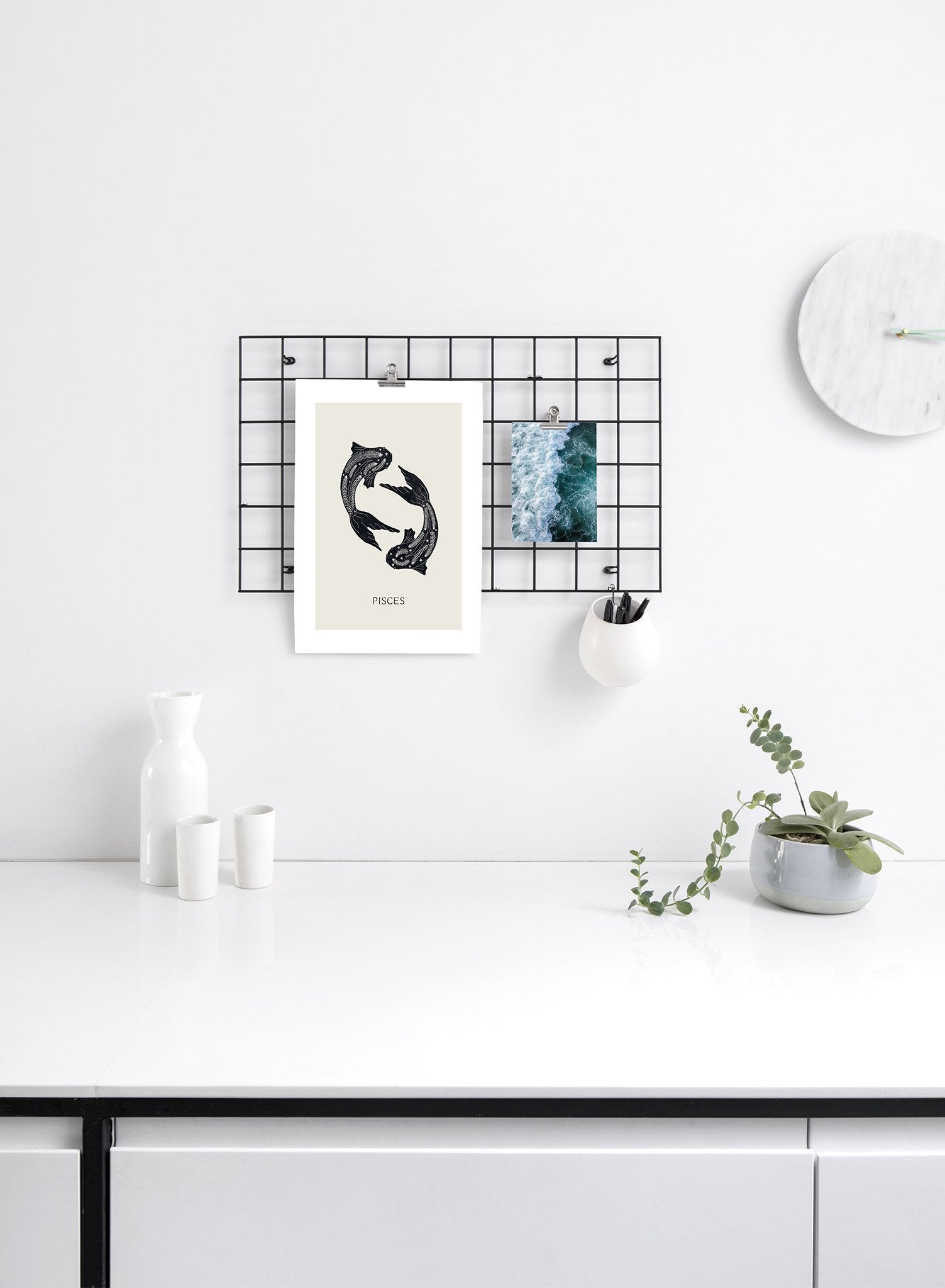 Pisces Zodiac Sign Poster - High-Quality Wall Art for Home, Office & Bedroom Decor - Perfect Gift for Astrology Lovers
