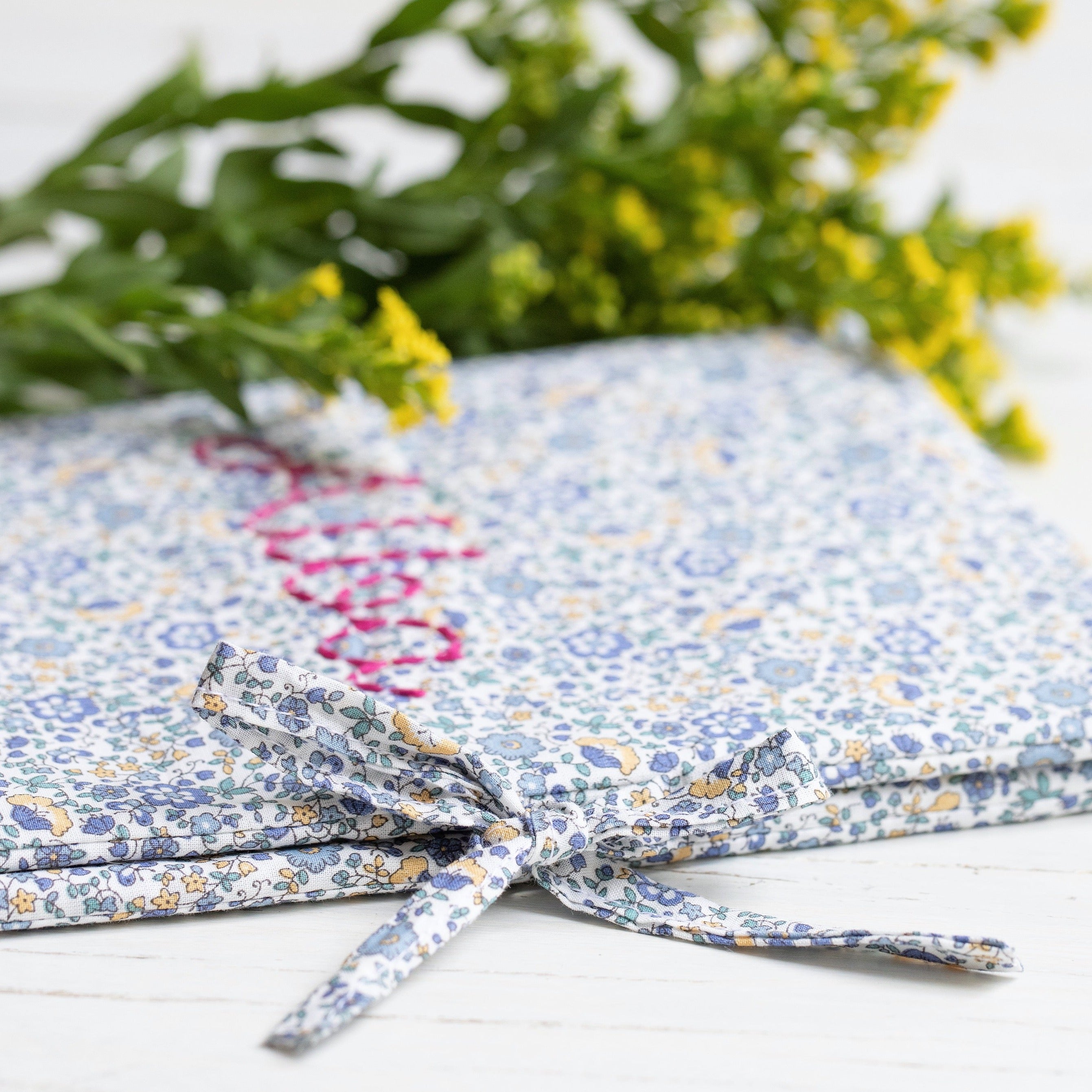 Blue Flowers Health Book Cover - Durable Protective Cover for Journals, Planners & Notebooks - Perfect for School, Office & Travel