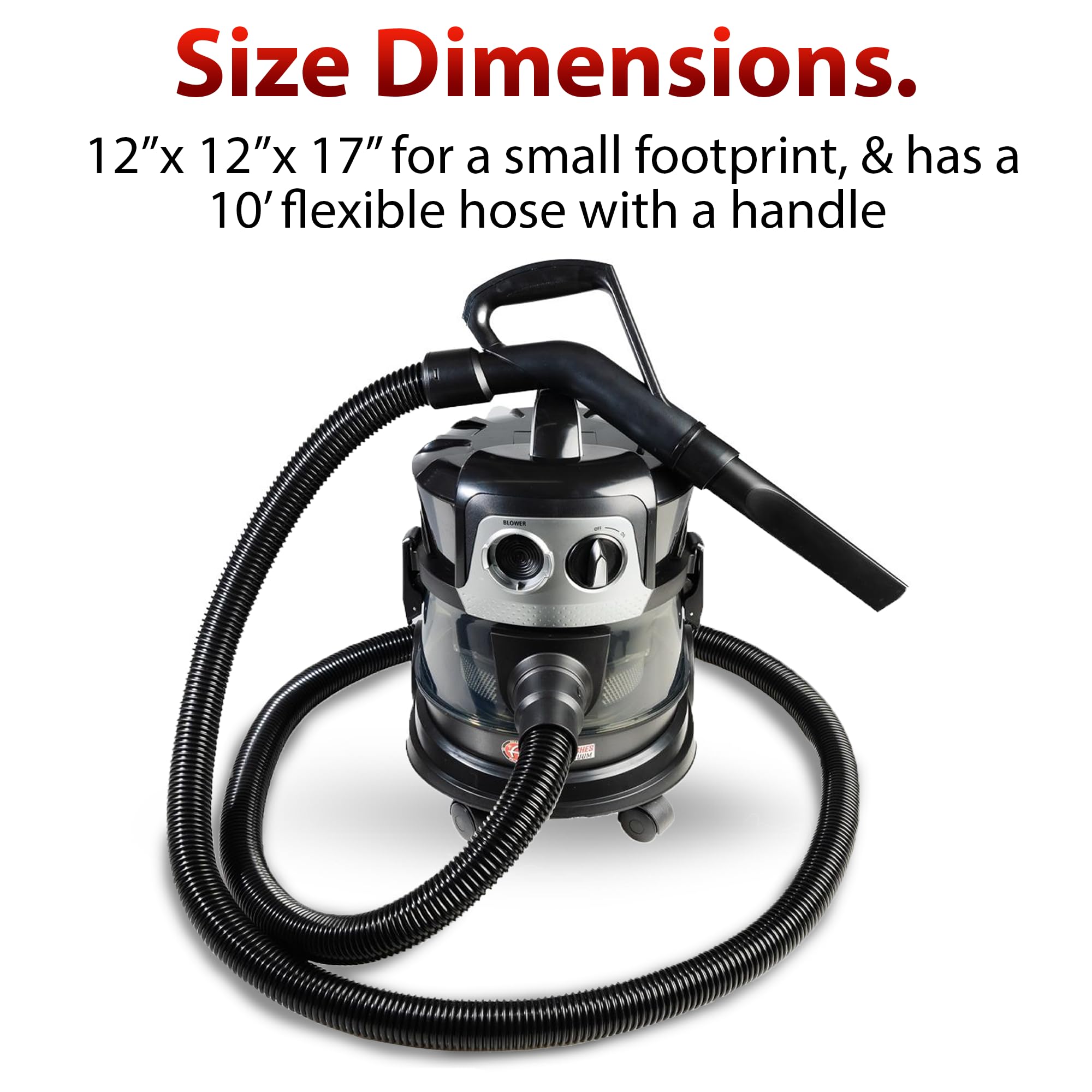 Adam's Polishes Cyclonic Car Vacuum Cleaner - Powerful Suction, Lightweight & Portable for Auto Detailing | Heavy Duty Garage, Shop & Home Use with 4 Attachments | Perfect for Car Interiors, Upholstery & Pet Hair Removal