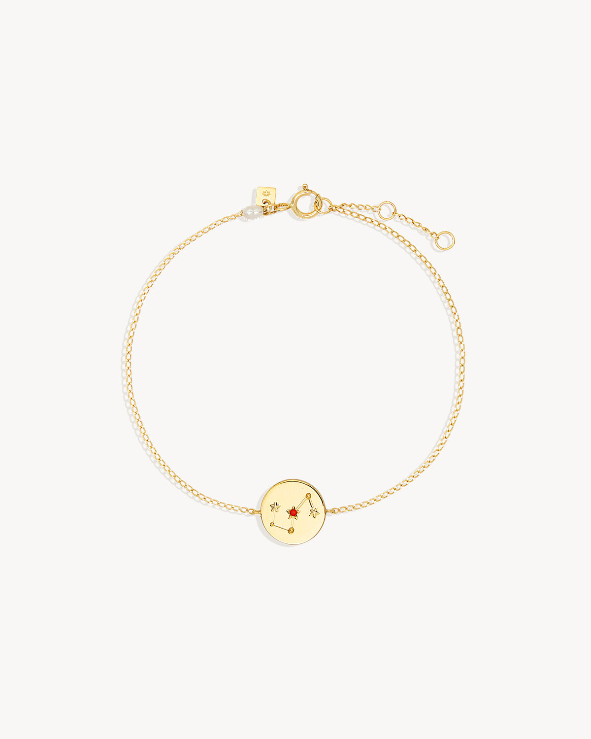 14K Solid Gold Lucky Starry Night Zodiac Bracelet for Scorpio - Perfect for Birthdays, Gifts & Astrology Lovers