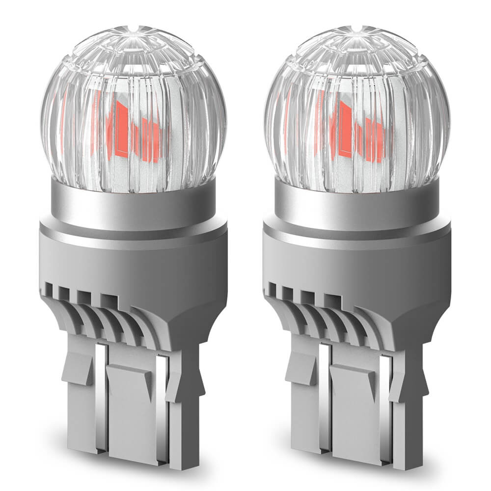 Upgraded 7443 7440 7444 W21W LED Bulbs - Super Bright Red Brake Tail Lights (400% Brighter) - 2US6T Series - Perfect for Cars, Trucks, SUVs & Motorcycles