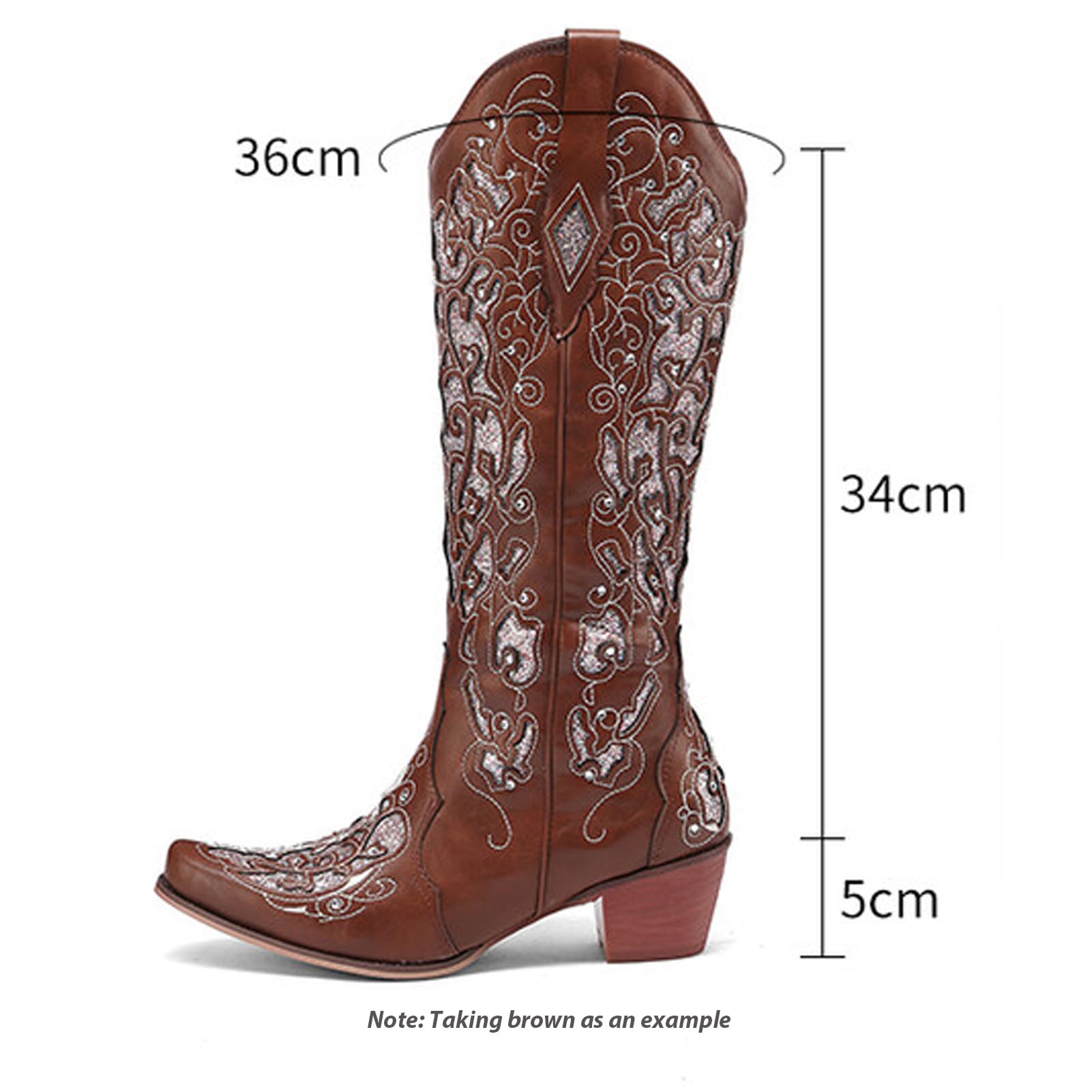 Stylish Women's Rhinestone Cowboy Boots - Embroidered Western Ankle Boots for Country Dancing, Rodeo & Fashion Outfits