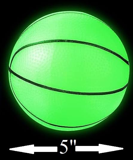 Glow in The Dark Mini Basketballs 3-Pack with Pump - Fun Indoor/Outdoor Play