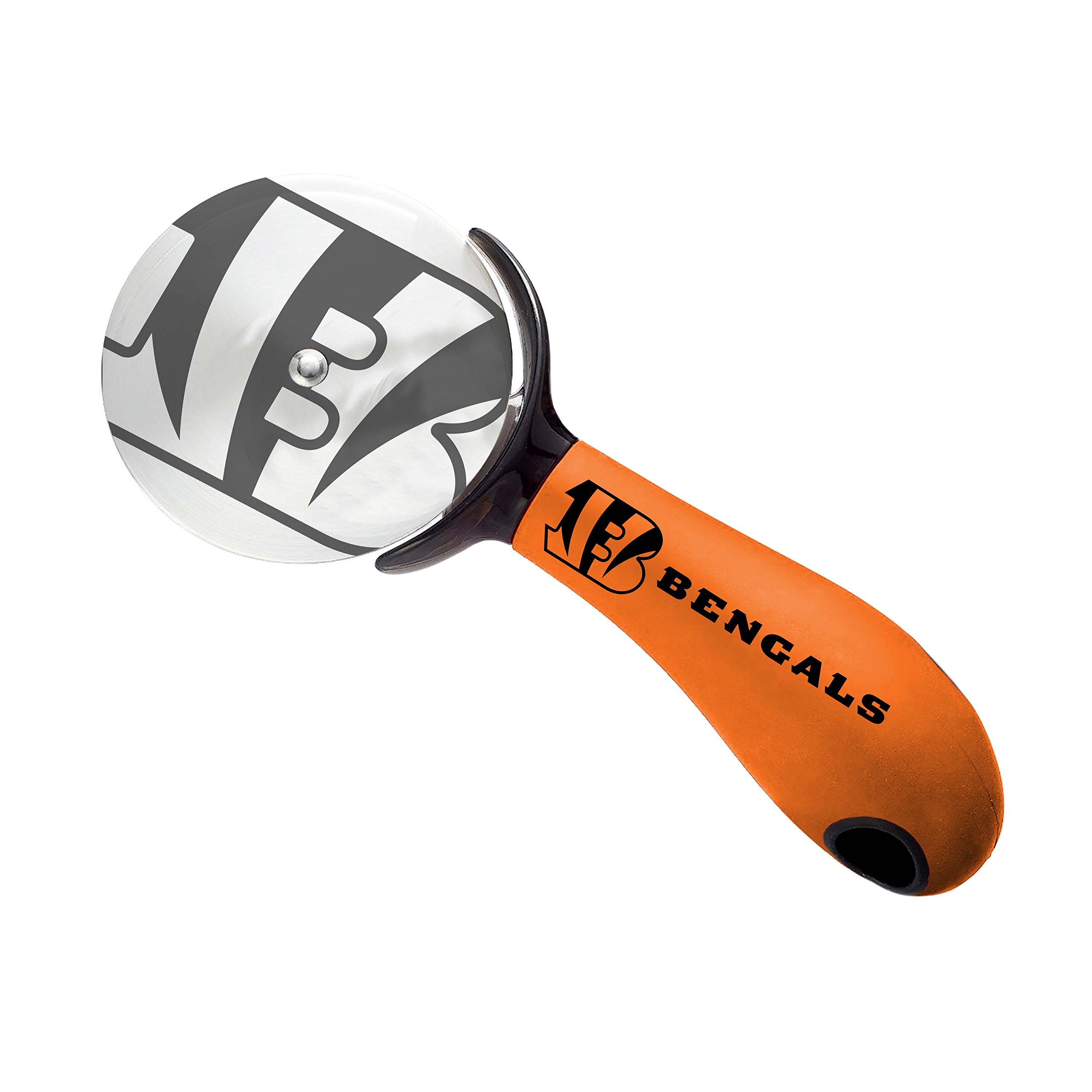 NFL Cincinnati Bengals Team Logo Pizza Cutter - Officially Licensed Football Party Pizza Slicer for Game Day, Tailgating & Sports Themed Events