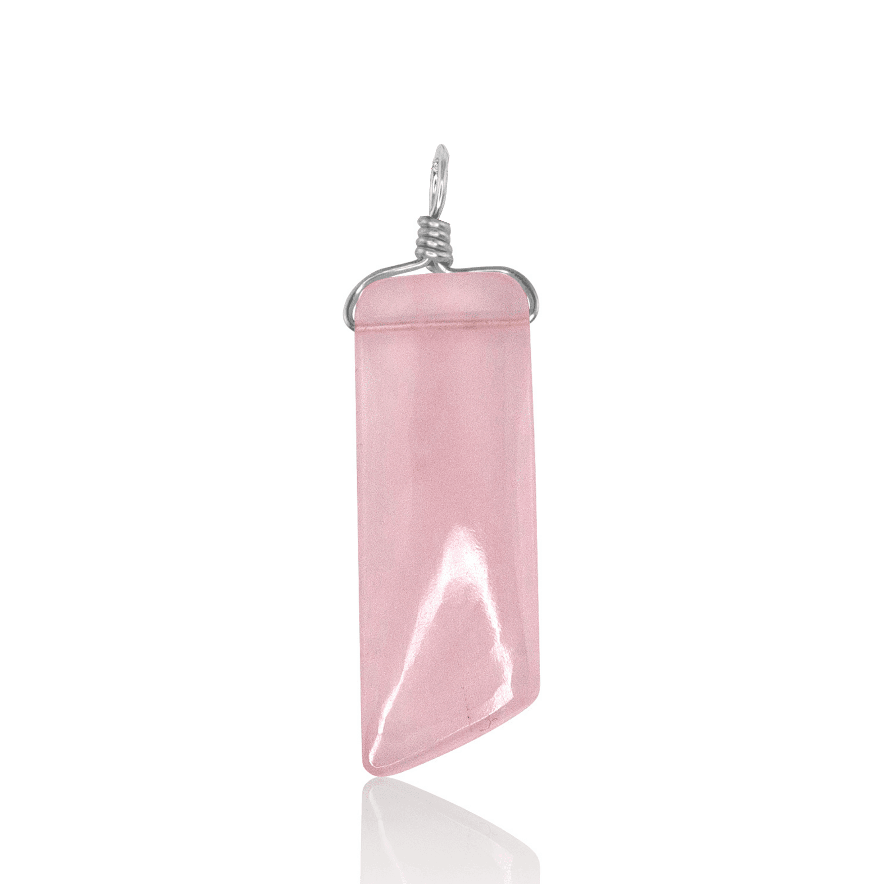 Rose Quartz Smooth Point Pendant Necklace - Healing Crystal Jewelry for Women, Chakra Balancing & Stress Relief - Perfect for Meditation, Yoga & Spiritual Gifts