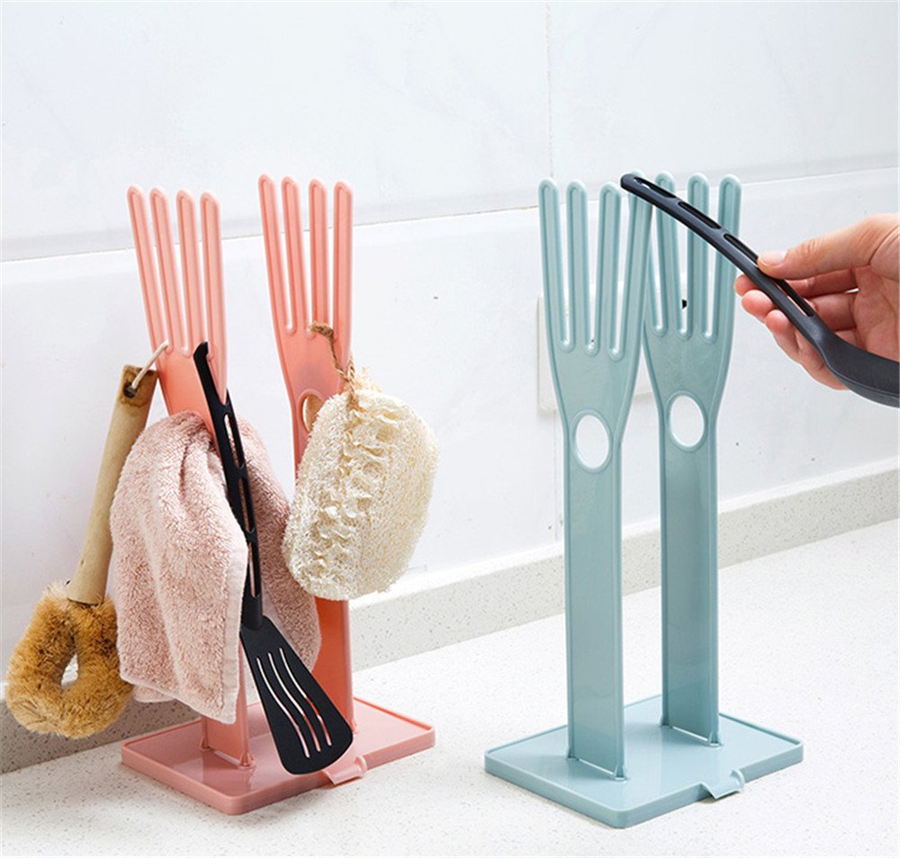 2-Pack Kitchen Rubber Gloves Holder & Drying Rack - Sink Organizer for Dish Towels, Sponges & Cleaning Tools - Space-Saving Bathroom & Kitchen Accessories for Organized Home
