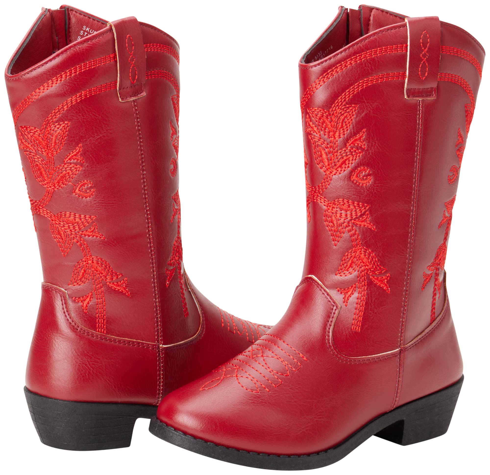 **Toddler Girls Western Cowboy Boots - Comfortable Leather Cowgirl Boots for Kids - Perfect for Rodeo, Halloween Costume & Western Theme Parties - Ideal for Dress-Up, Playtime & Outdoor Adventures**