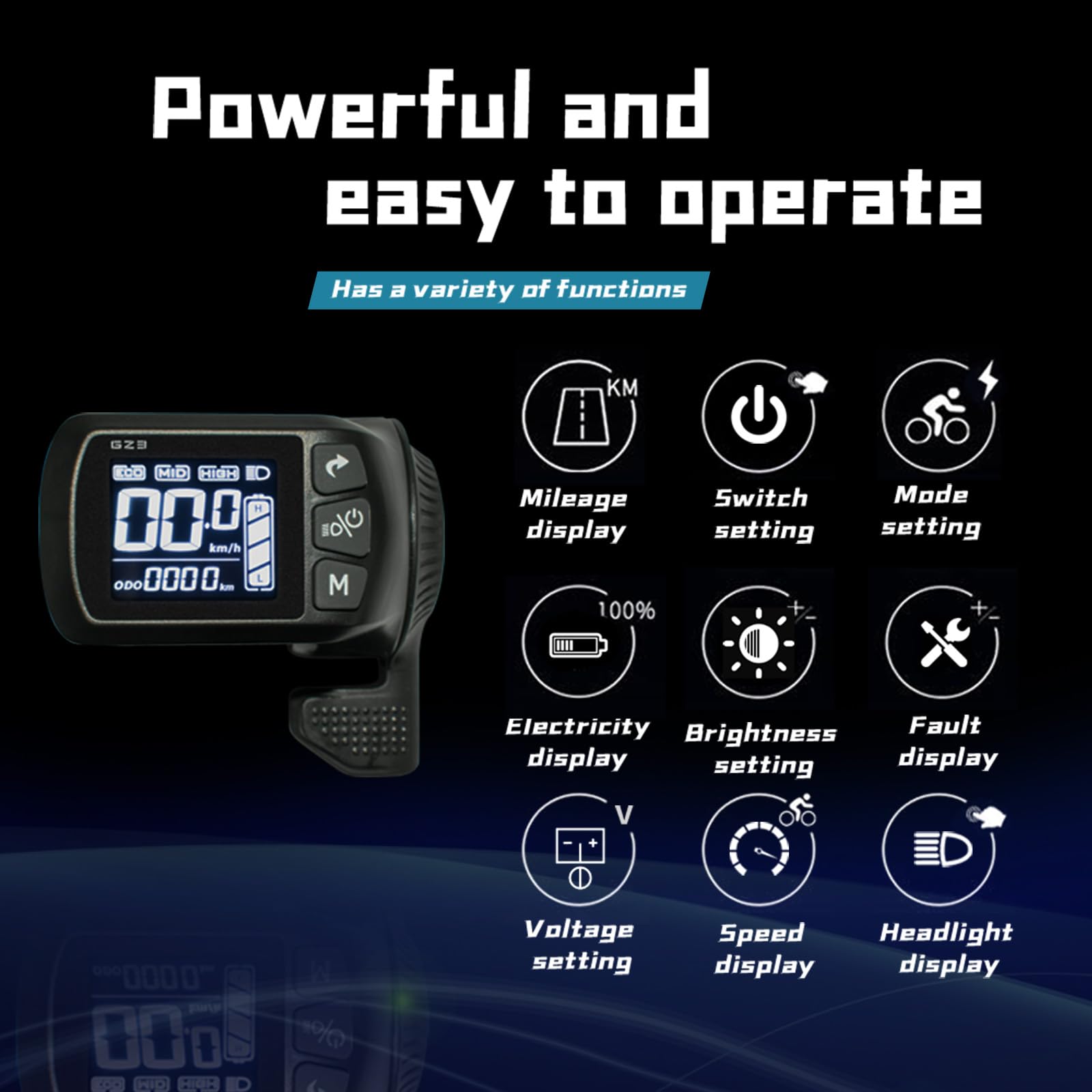 24V 36V 48V 500W 25A Brushless Motor Controller Kit with LCD Display for Electric Bikes & Scooters - BLDC Speed Controller for Commuting, Leisure Riding & Off-Road Adventures