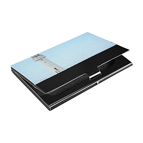 Premium Metal & Leather Business Card Holder - Portable & Stylish Card Case for Men & Women - Perfect for Networking, Meetings & Professional Events