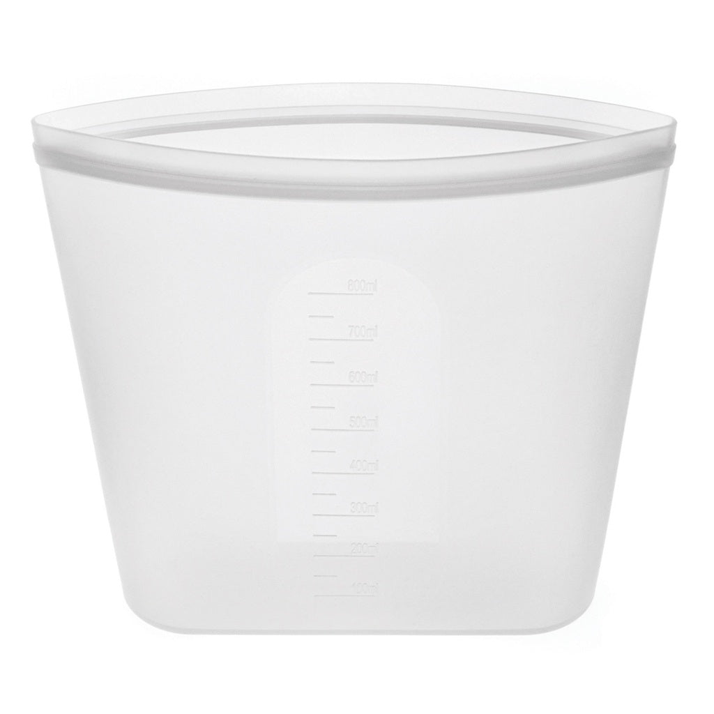 Avanti Pinch & Lock Reusable Storage Bags 800ml (27oz) - 10 Pack White | Airtight Food Containers for Meal Prep, Snacks & Freezer Storage | BPA-Free Plastic Bags for Kitchen Organization