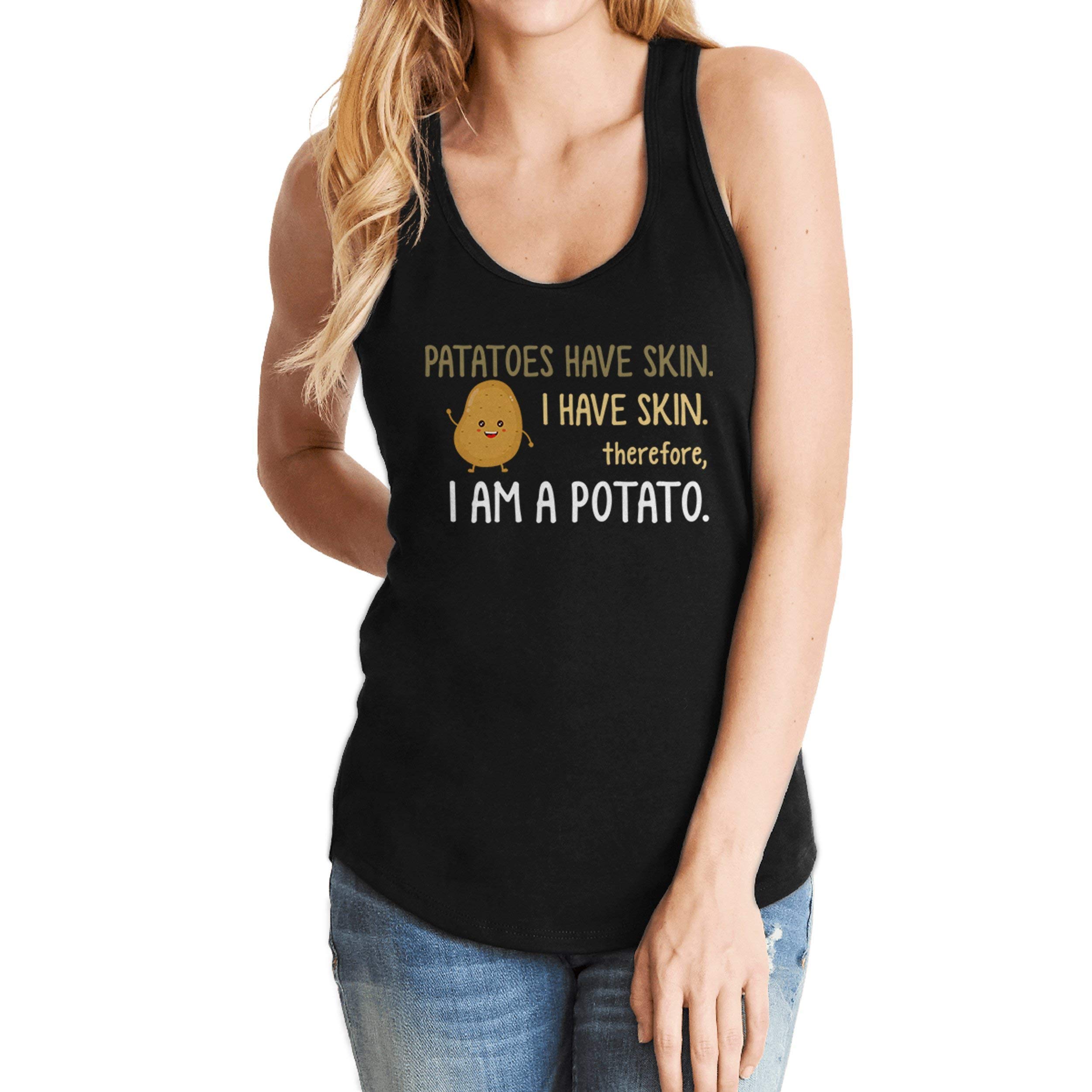Funny Potato Pun Tank Top for Women - Cute Graphic Tee with 'I'm A Potato' Slogan - Perfect for Casual Wear, Gifts, and Potato Lovers