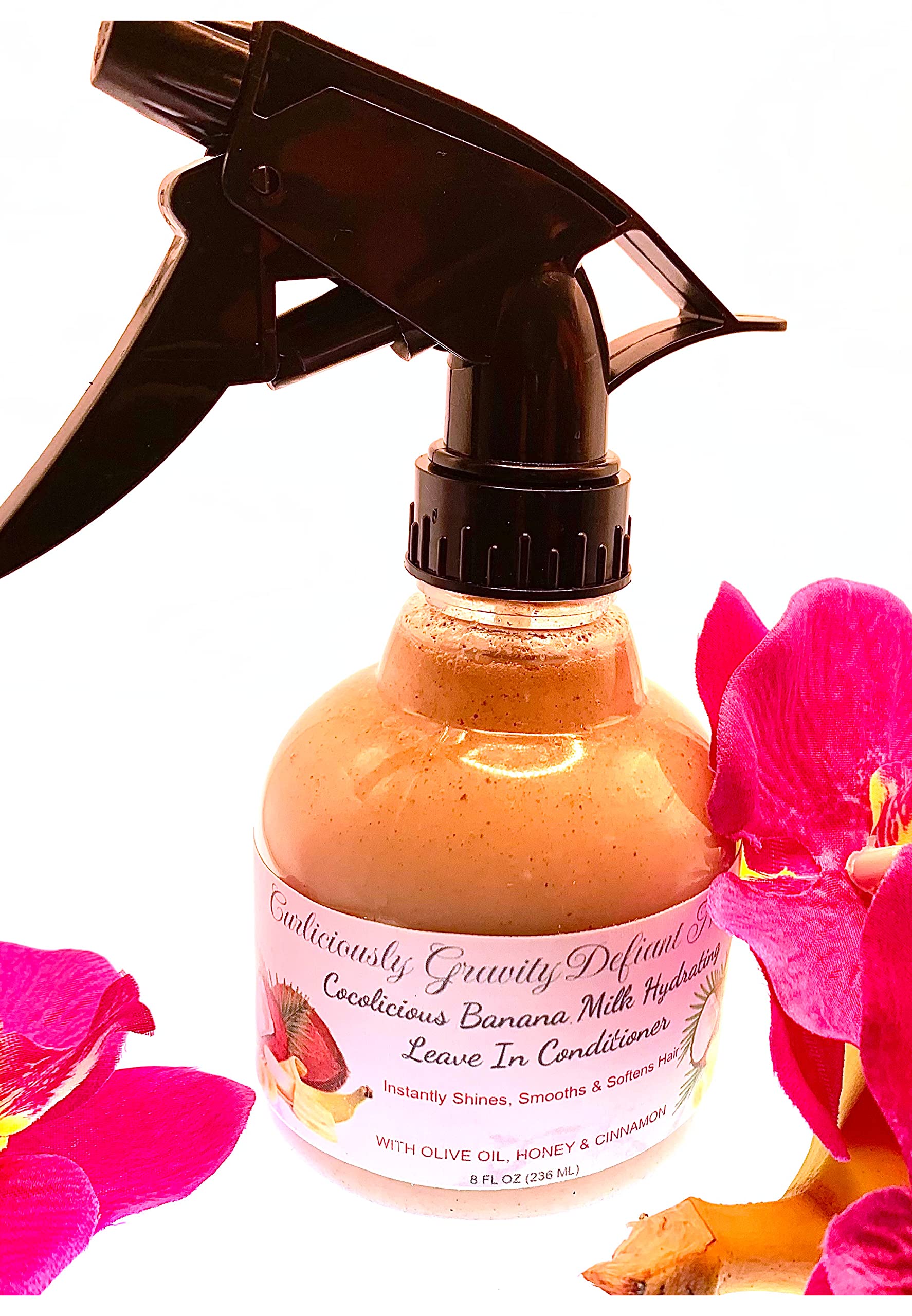 Cocolicious Banana Hair Milk - Nourishing Leave-in Conditioner & Detangler Spray for Frizzy, Dry, Damaged Hair | Hydrating Hair Treatment for Smooth, Shiny Locks | Perfect for Daily Use, Styling & Hair Repair