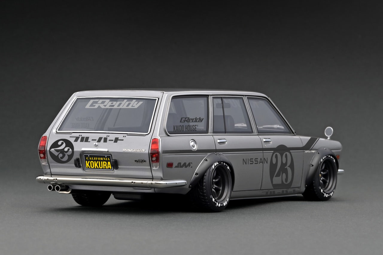1:18 Scale Datsun Bluebird 510 Wagon Diecast Model Car - KAIDO HOUSE Silver Collectible | Vintage Japanese Car Model for Display, Gifts & Car Enthusiasts