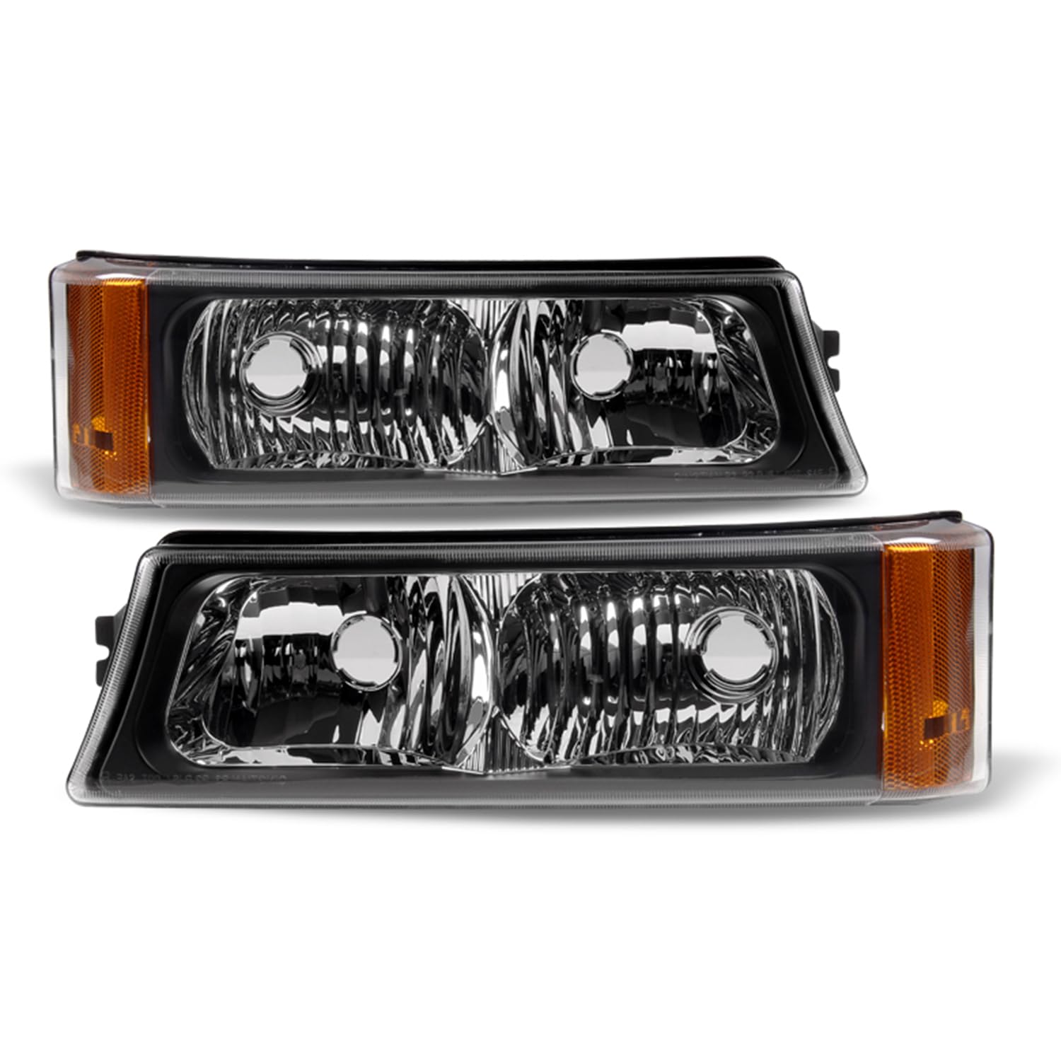 AKKON LED Headlight Housing Combo for 2003-2006 Chevy Silverado - Black Smoke Halo Projector Headlights, Bumper Lamps & Tail Lights | Complete Lighting Upgrade for Night Driving & Off-Road Adventures