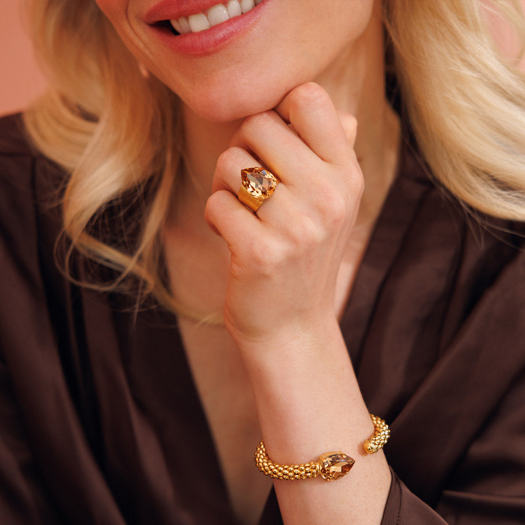 Classic Rope Bracelet with Light Colorado Topaz - Elegant Bohemian Jewelry for Women | Perfect for Casual Wear, Beach Outfits & Festival Accessories