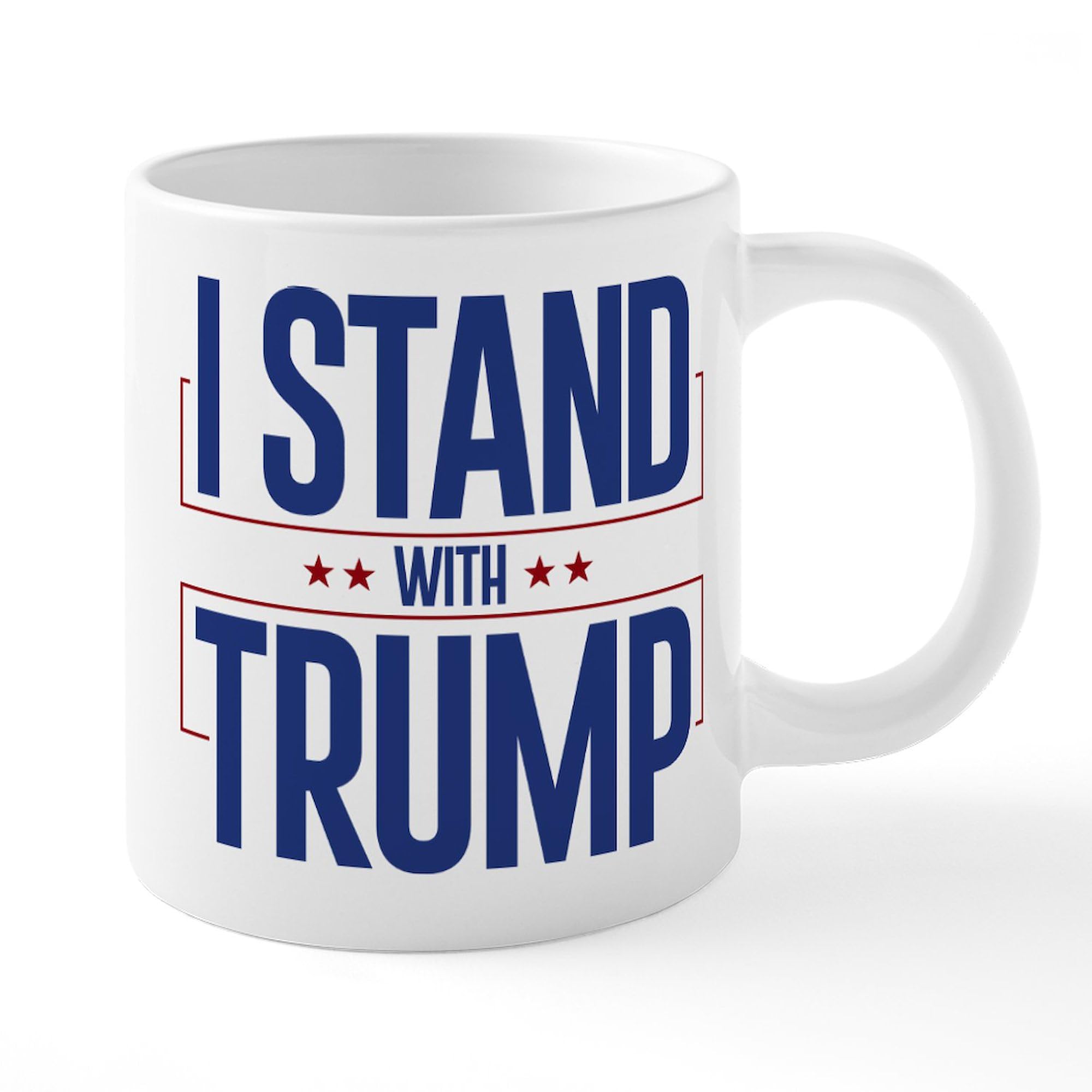 I Stand With Trump 20 oz Ceramic Coffee Mug - Large Insulated Tea Cup for Home, Office & Political Supporters | Perfect for Hot Beverages & Conservative Gift Ideas