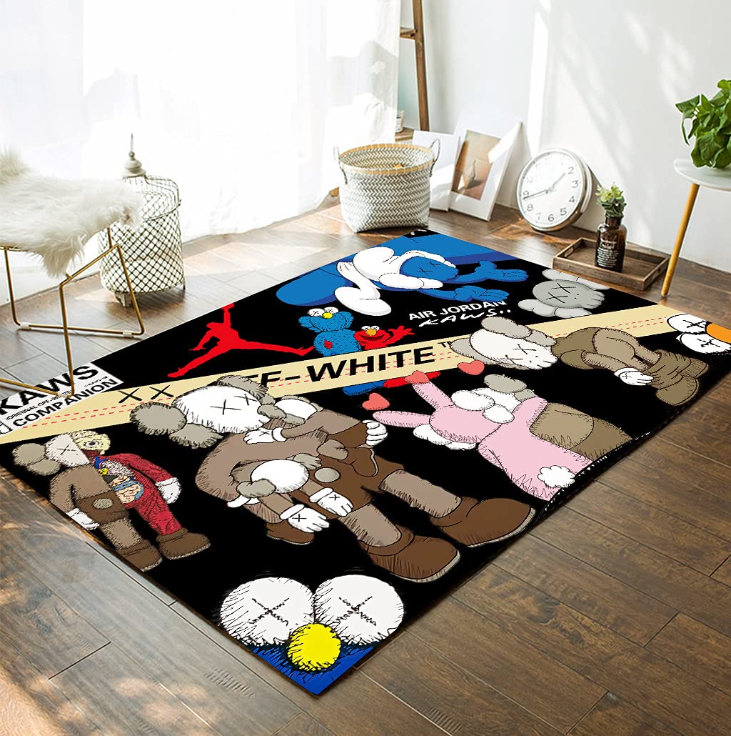 Cartoon Kids Area Rug - Soft Washable Playroom & Bedroom Carpet for Boys & Girls - 6x9 Non-Slip Floor Mat for Nursery, Dorm, Entryway - Fun Home Decor Rug for Children's Room & Birthday Gifts