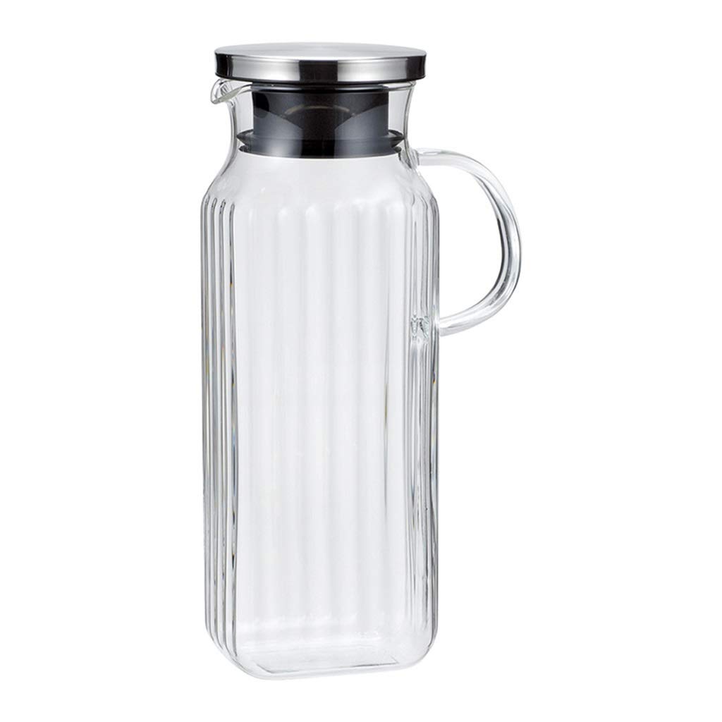 Best Glass Iced Tea Pitcher - Large Cold Brew Tea & Coffee Carafe with Lid - Perfect for Lemonade, Iced Tea & Cold Water - Ideal for Parties, Picnics & Home Use
