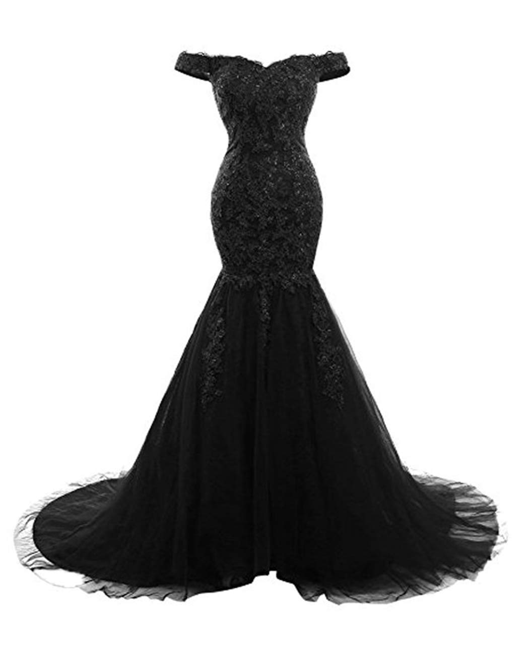 Elegant Off Shoulder Prom Dress for Women - Mermaid Lace Tulle Long Evening Gown for Formal Events | Perfect for Homecoming, Wedding Guest, and Special Occasions