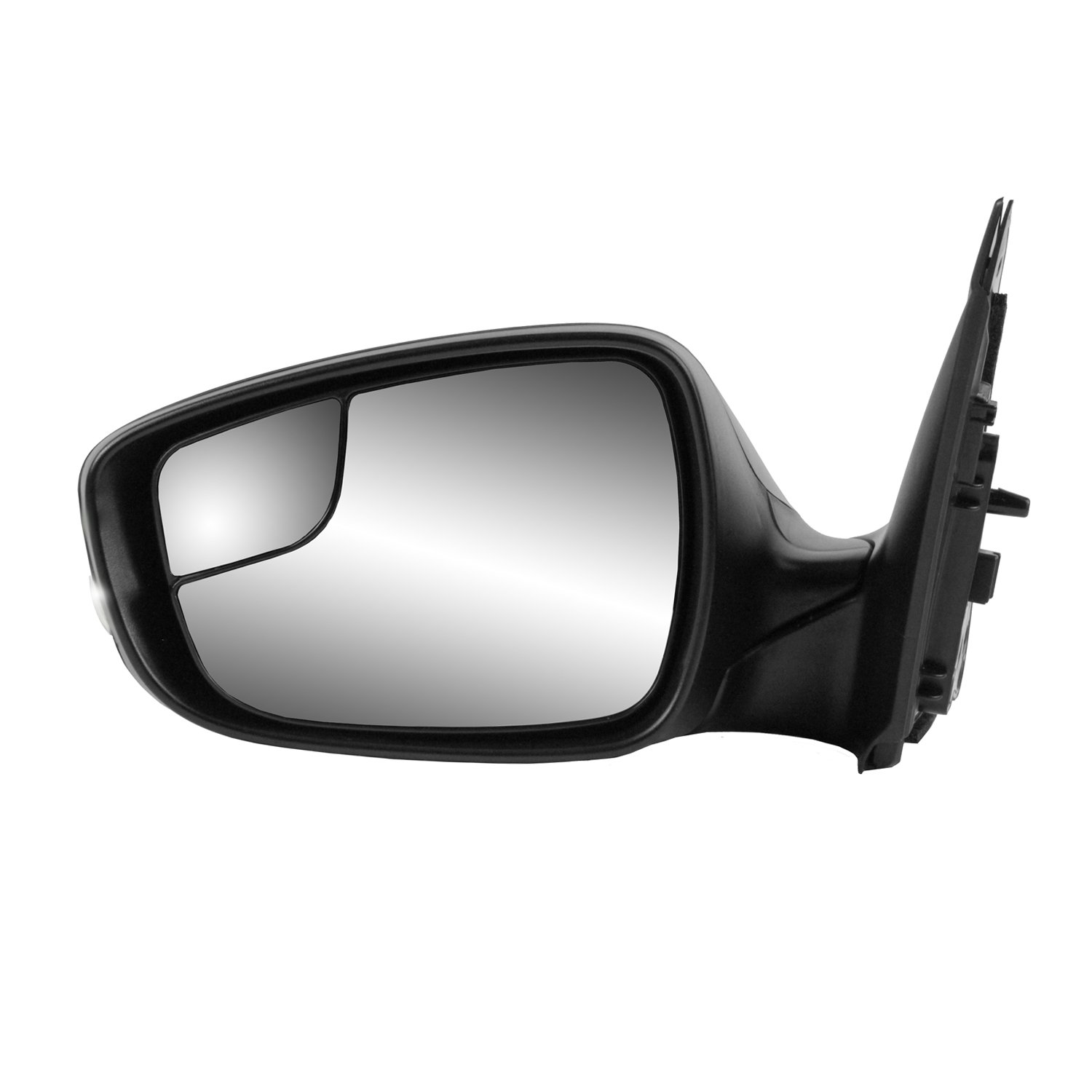Fit System Driver Side Mirror for Hyundai Accent Hatchback & Sedan (2012-2022) - Textured Black with PTM Cover, Turn Signal, Spot Mirror, Foldaway & Heated Power - Perfect for Replacement, Night Driving & Winter Conditions